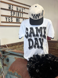 Retro Style Black Game Day Ringer Tee