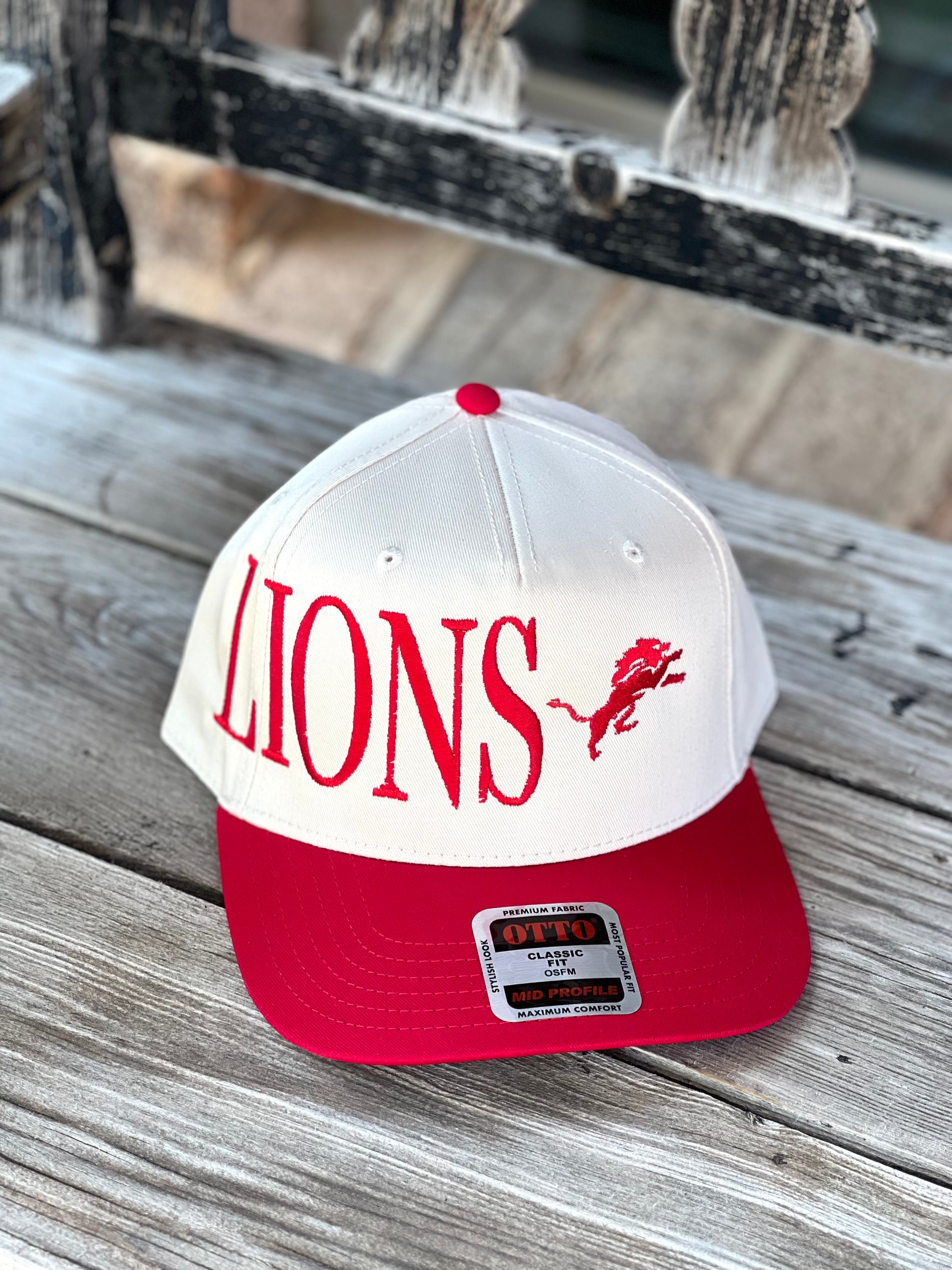 Chasing Lions Embroidered Canvas Hat