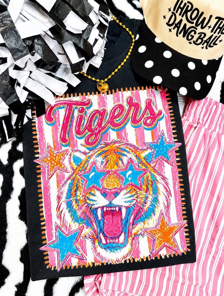 PREORDER | Custom Pink Stripe Vintage Mascot Tees