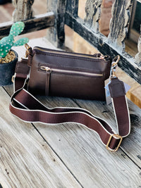 Allie Multi Compartment Canvas Strap Crossbody