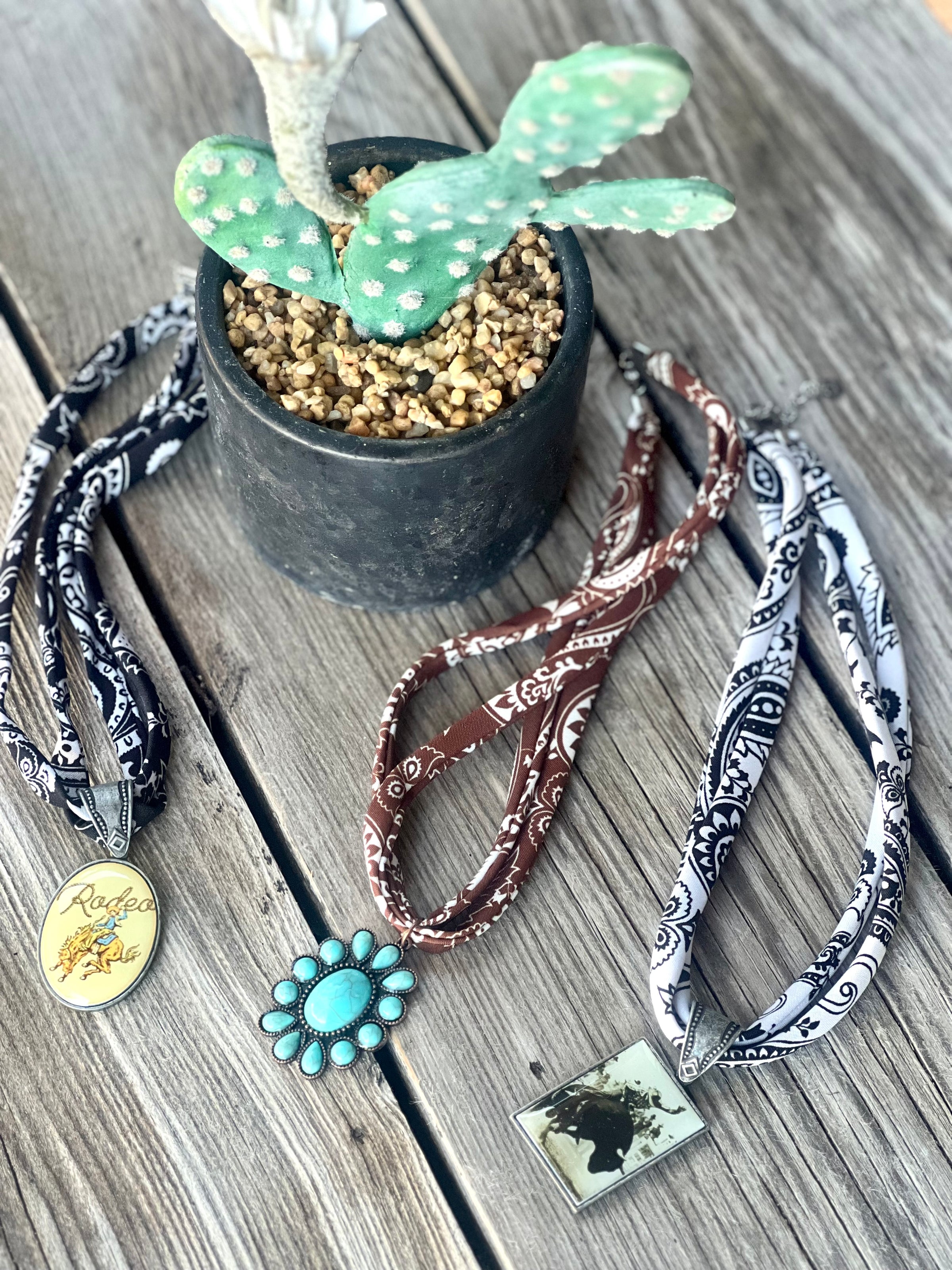 Western Charm Bandana Scarf Necklace