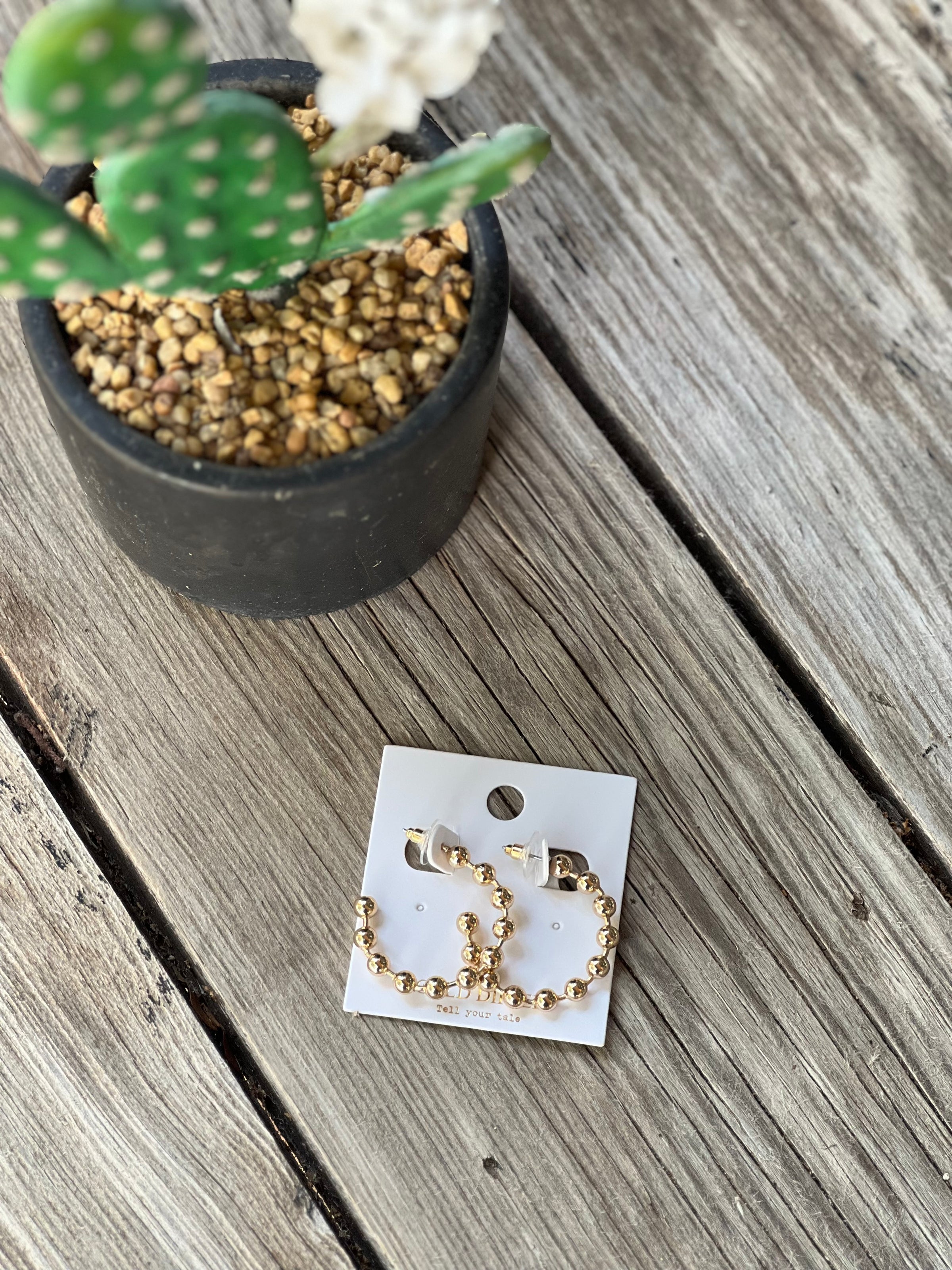 Jodie Beaded Hoop Earring