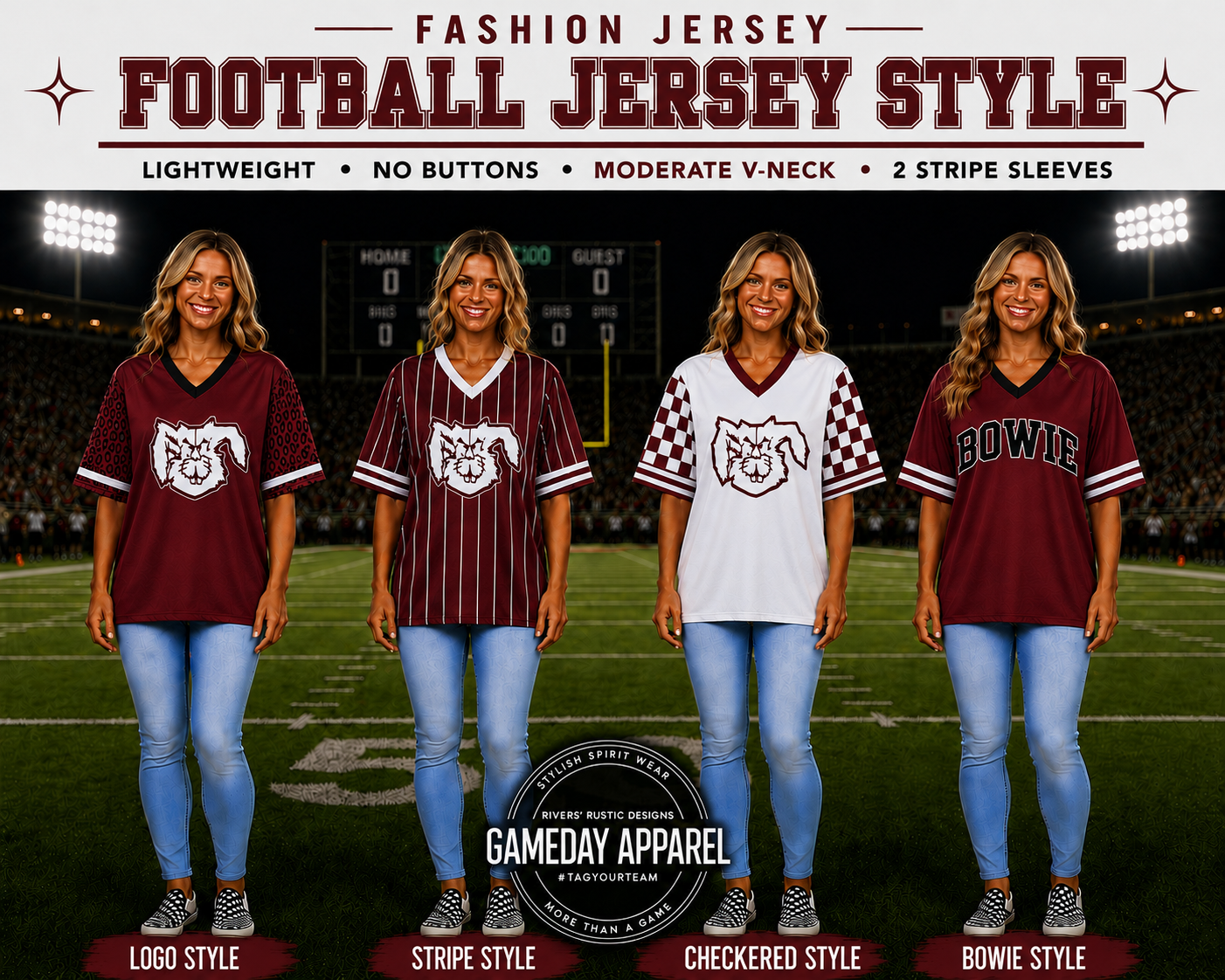 PREORDER | Bowie Mixed Football Jerseys **ETA 4-6weeks