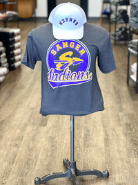 Sanger Indians Circle Throwback Tee