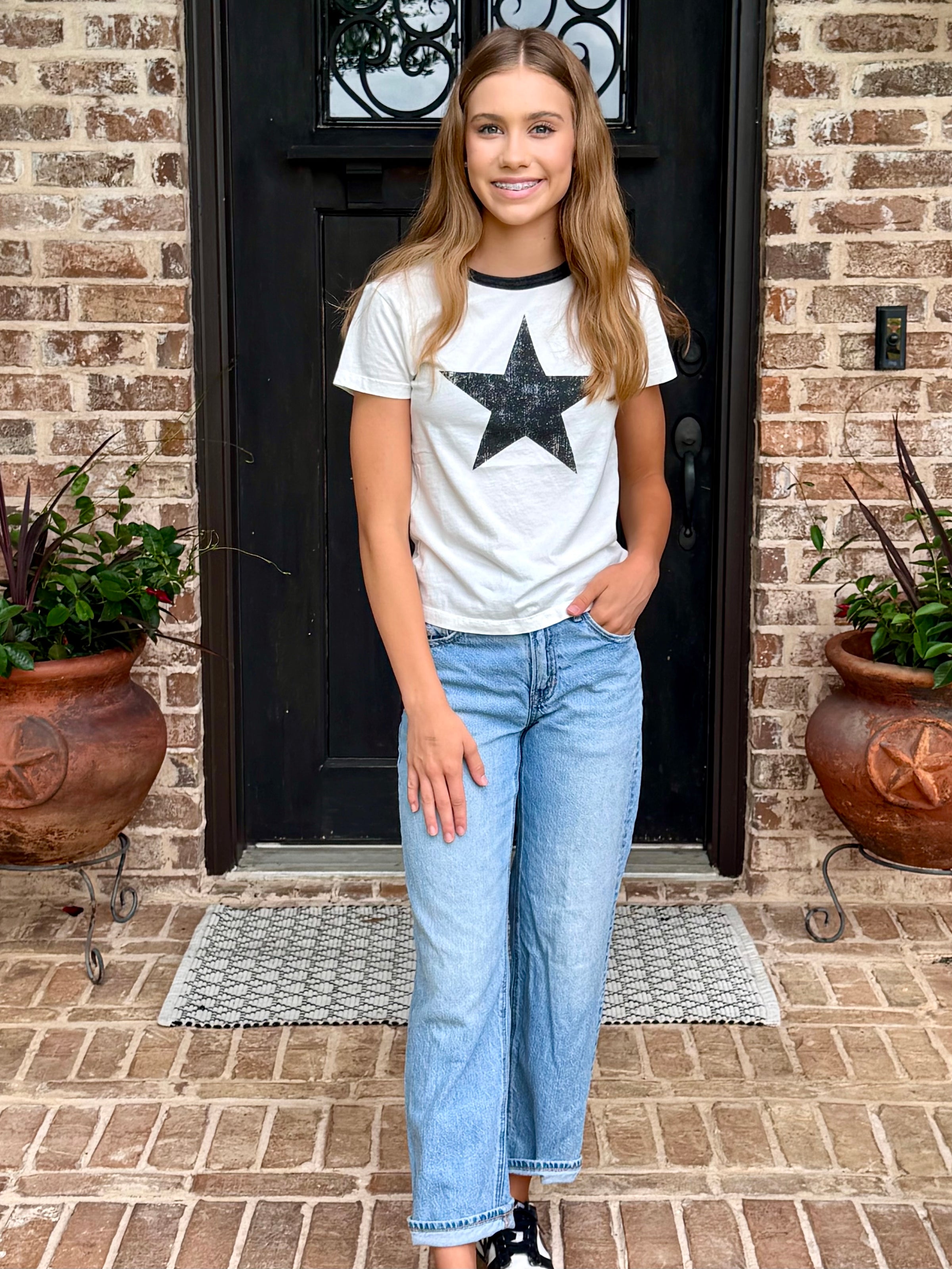 Star Graphic Crew Neck T-Shirt