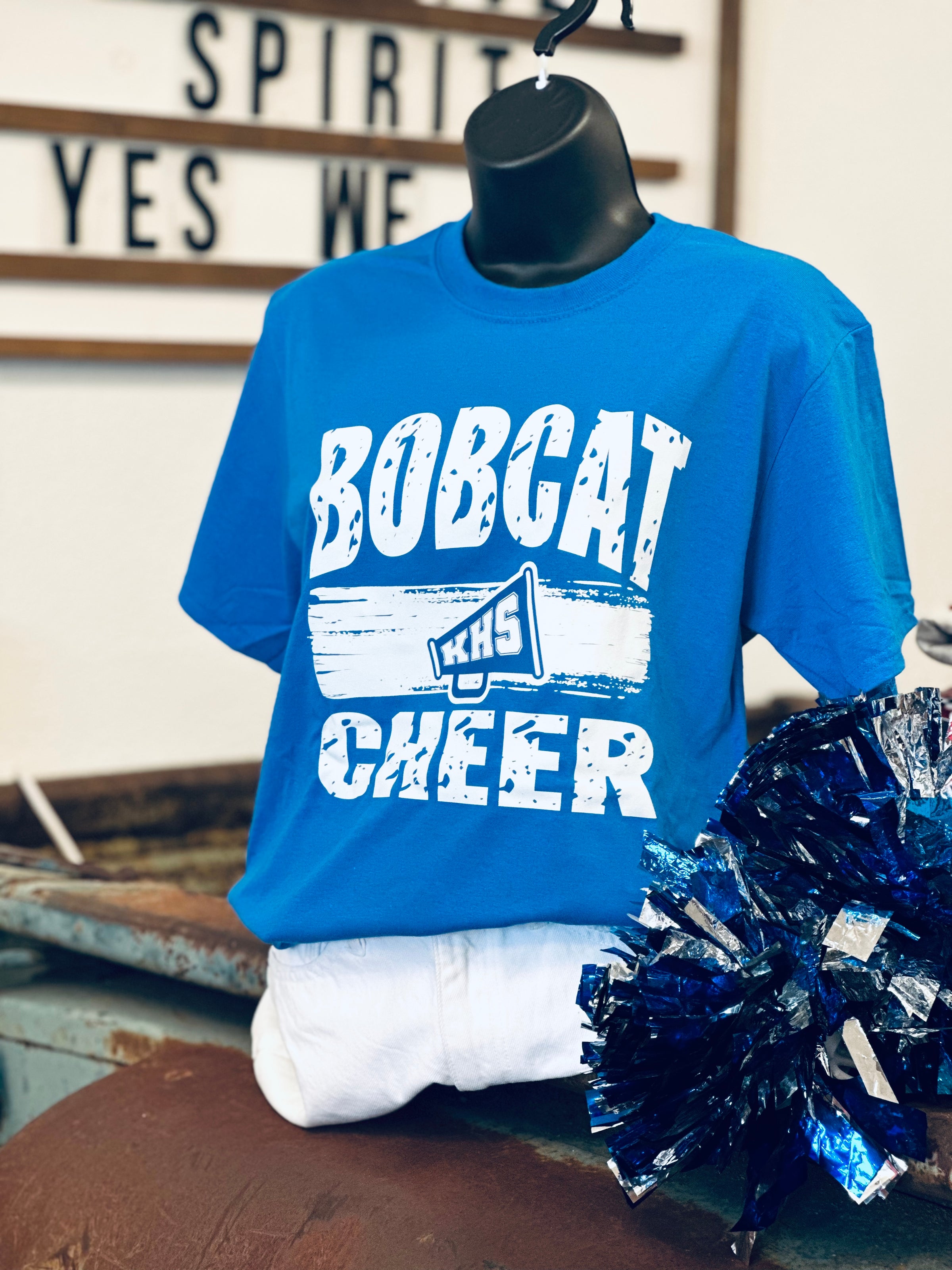 Bobcat Cheer KHS Megaphone Tee