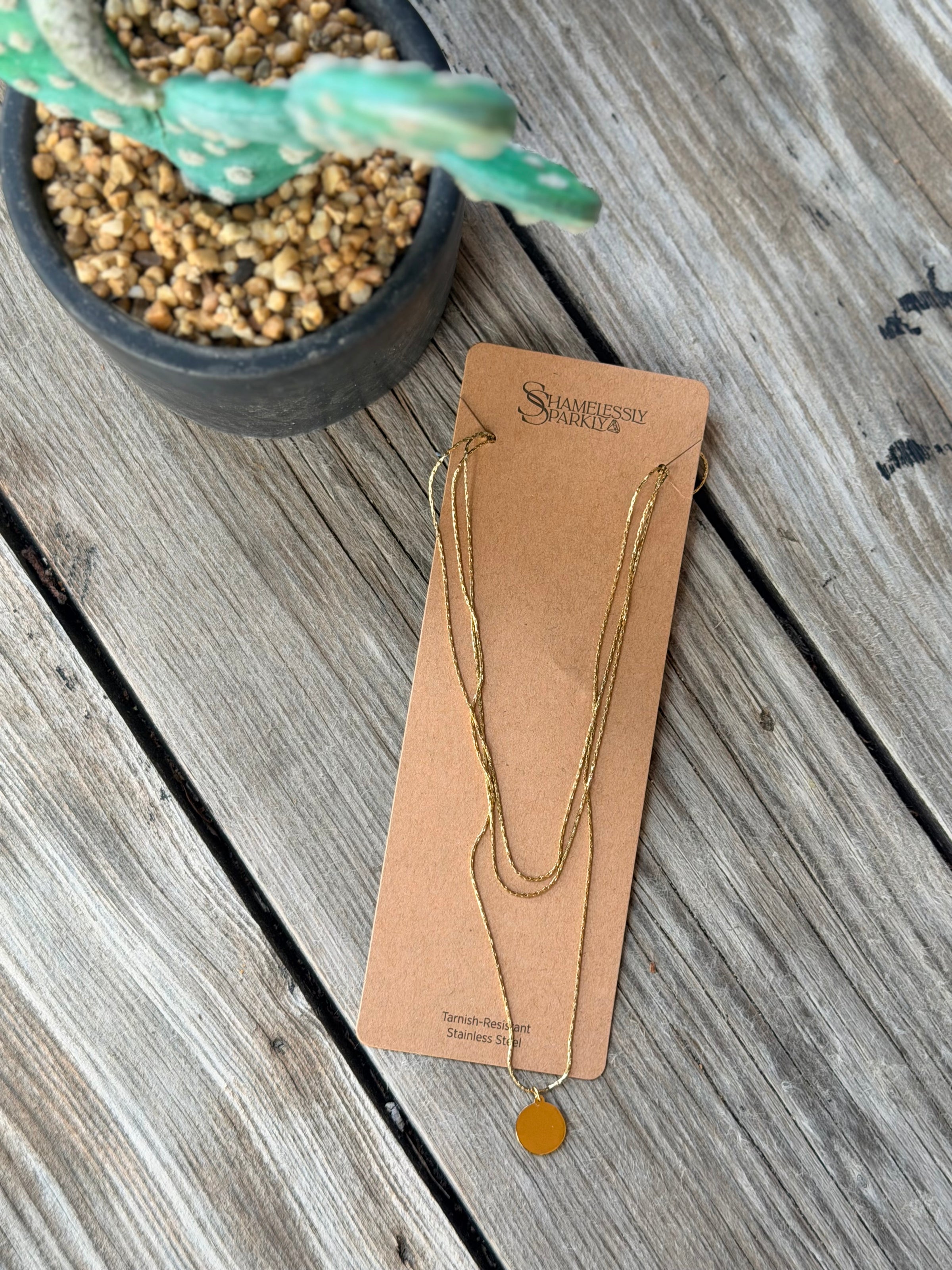 18K Gold Plated Waterproof Stainless Steel Chain Necklace