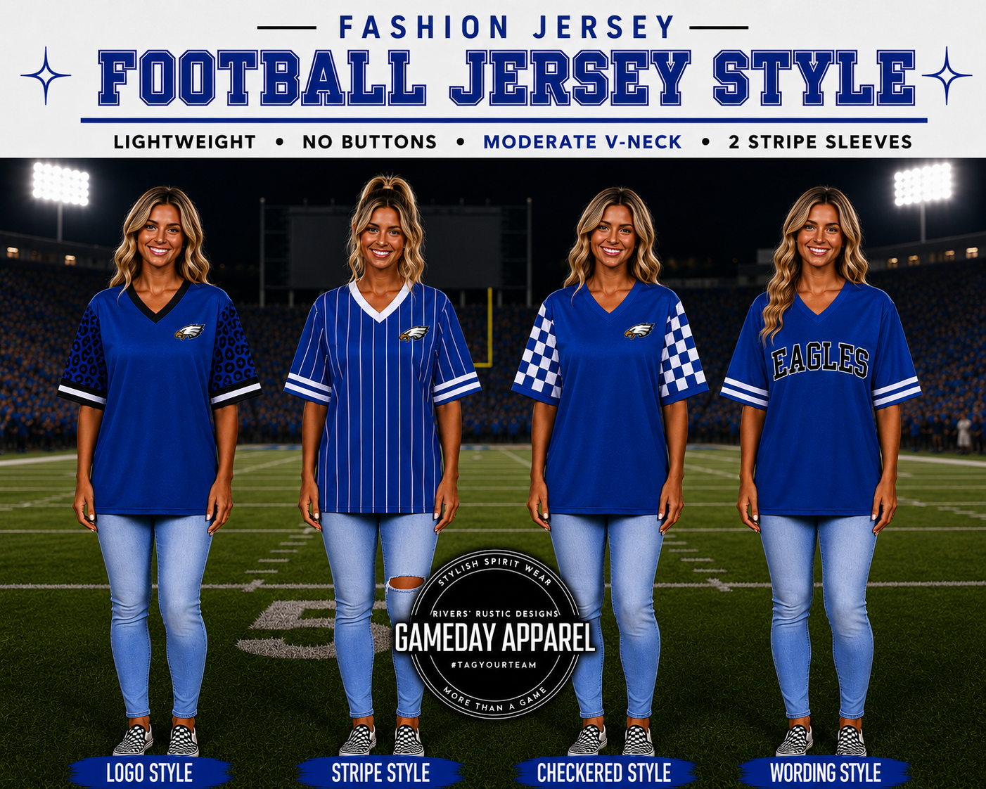 PREORDER | Blue Eagles Mixed Football Jerseys **ETA 4-6weeks