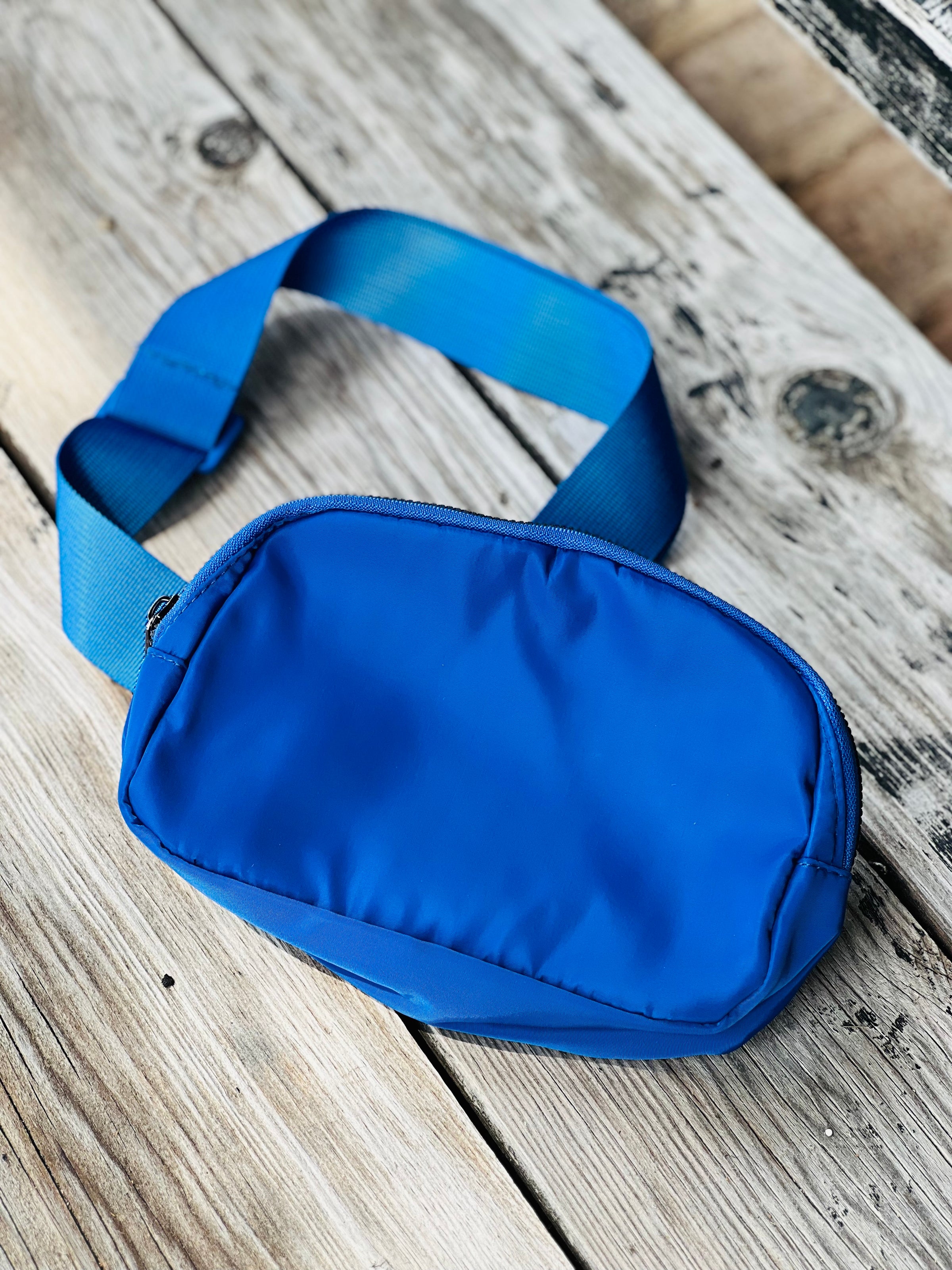 Blue Nylon Belt Bag