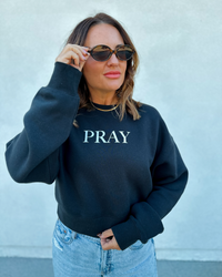Pray Cropped Sweatshirt