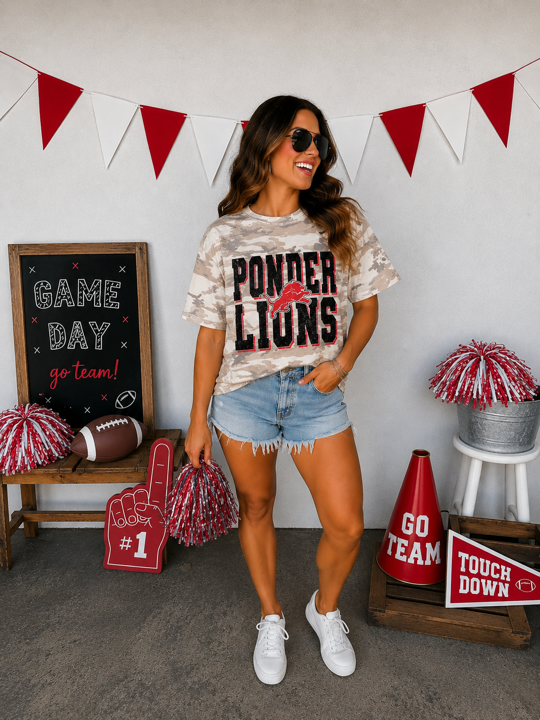 Ponder Lions Camo Tee