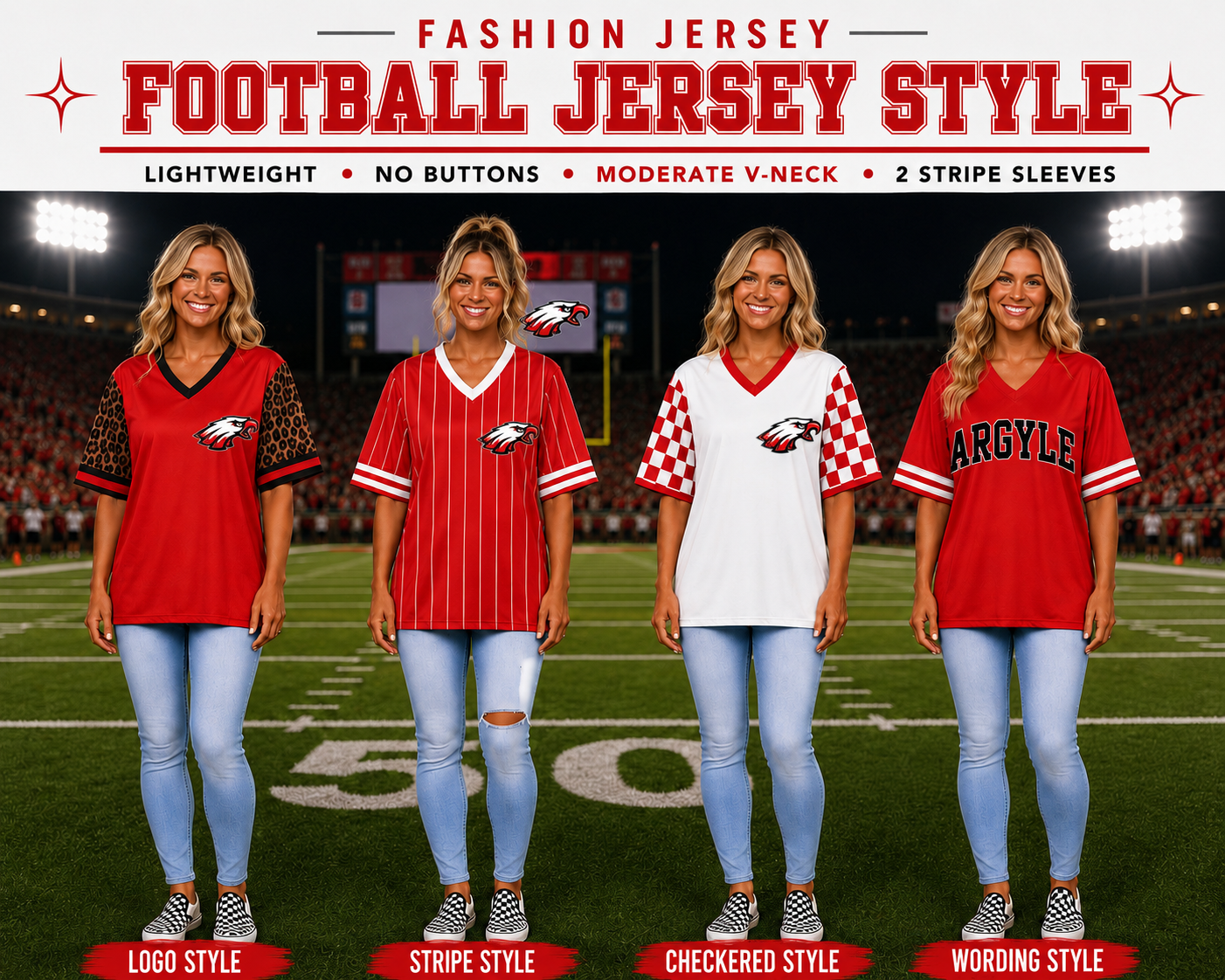 PREORDER | Argyle Mixed Football Jerseys **ETA 4-6weeks