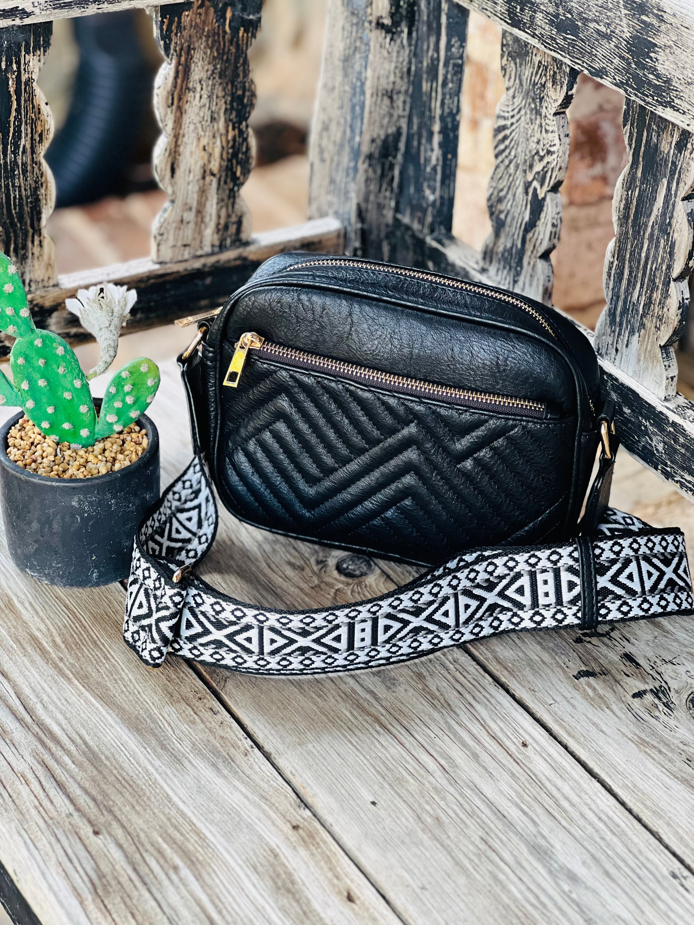 Mixed Message Tribal Strap Crossbody