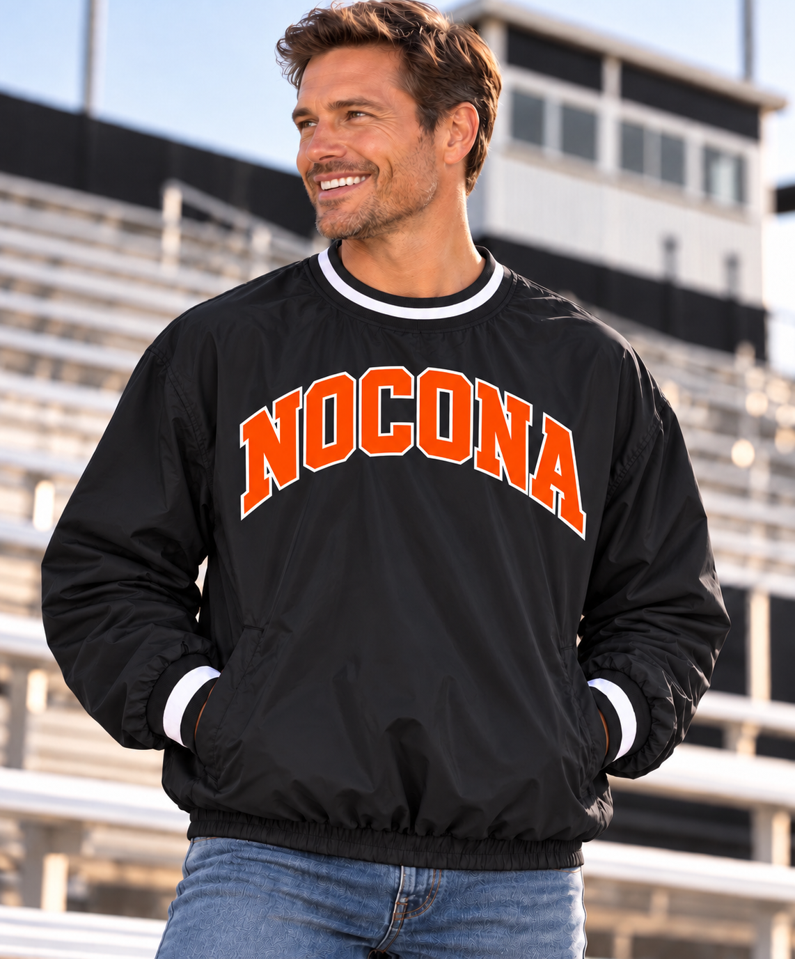 PREORDER | Nocona Black Lined Windbreaker Pullover