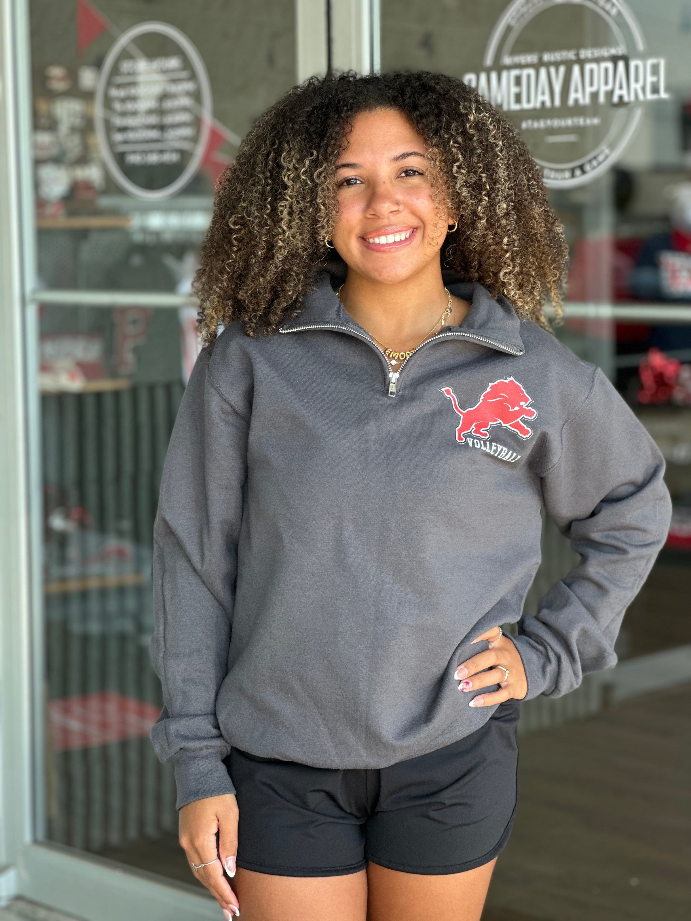 Lions Volleyball Quarter Zip Sweatshirt