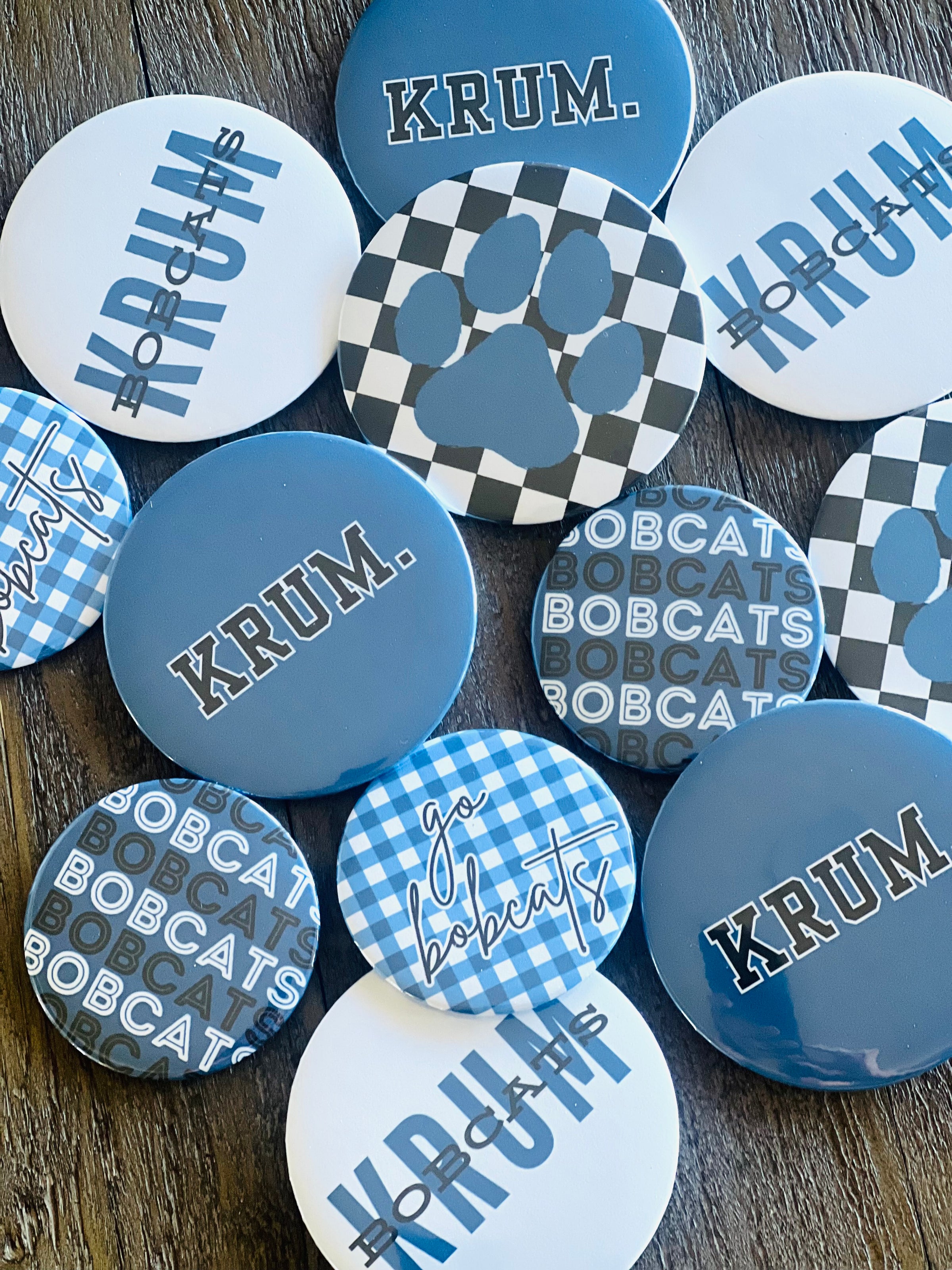 Krum Bobcats Spirit Buttons