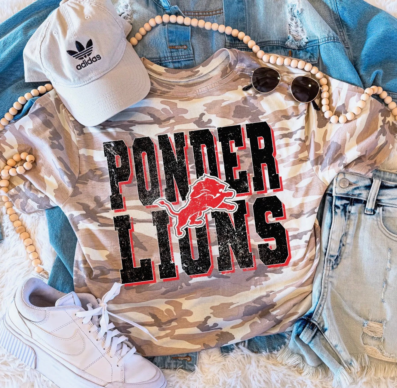 PREORDER | Ponder Lions Camo Tee