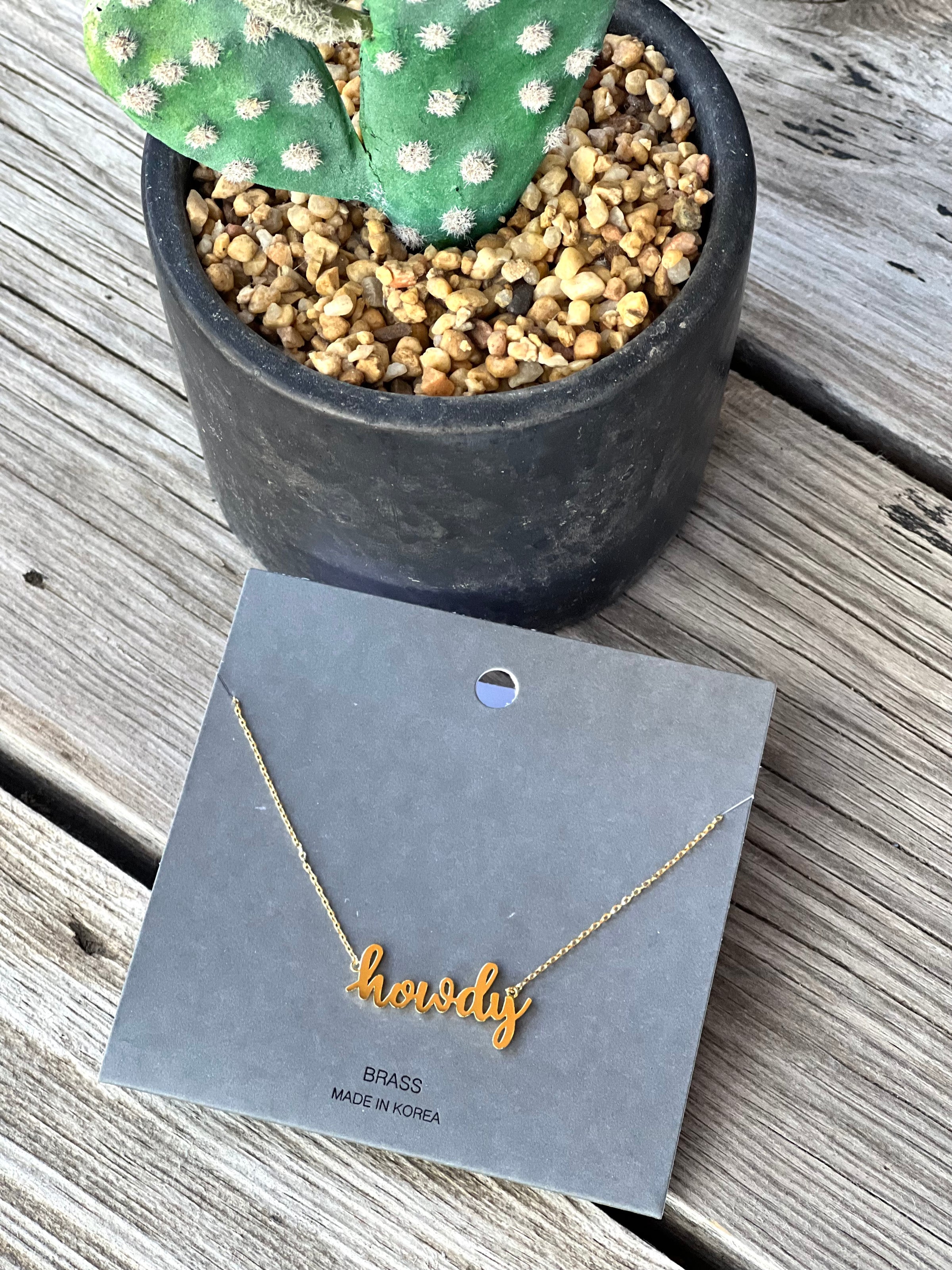Howdy Print Necklace
