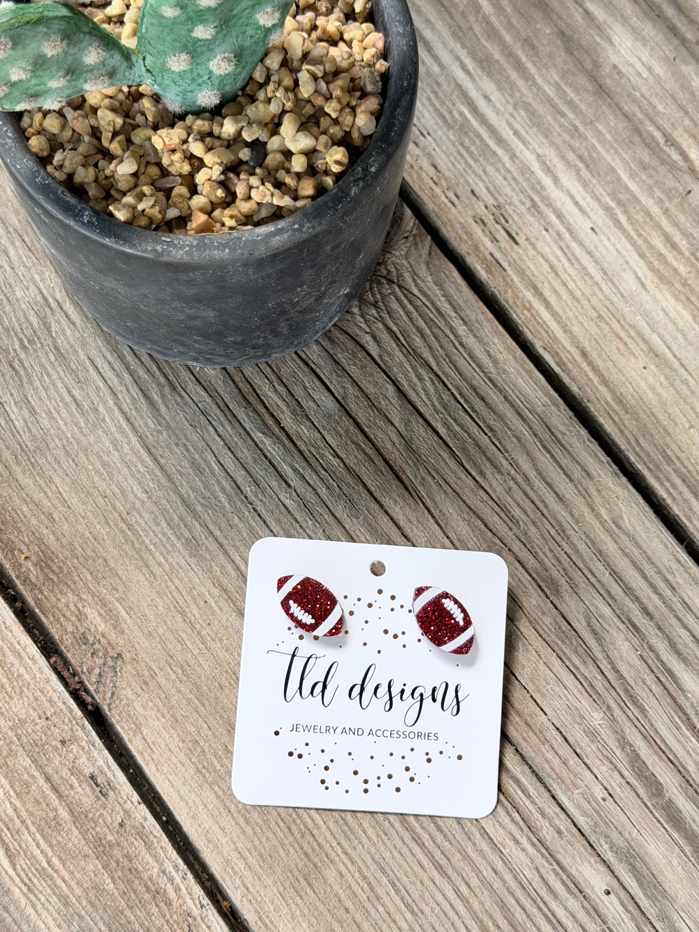 Red Colored Football Studs