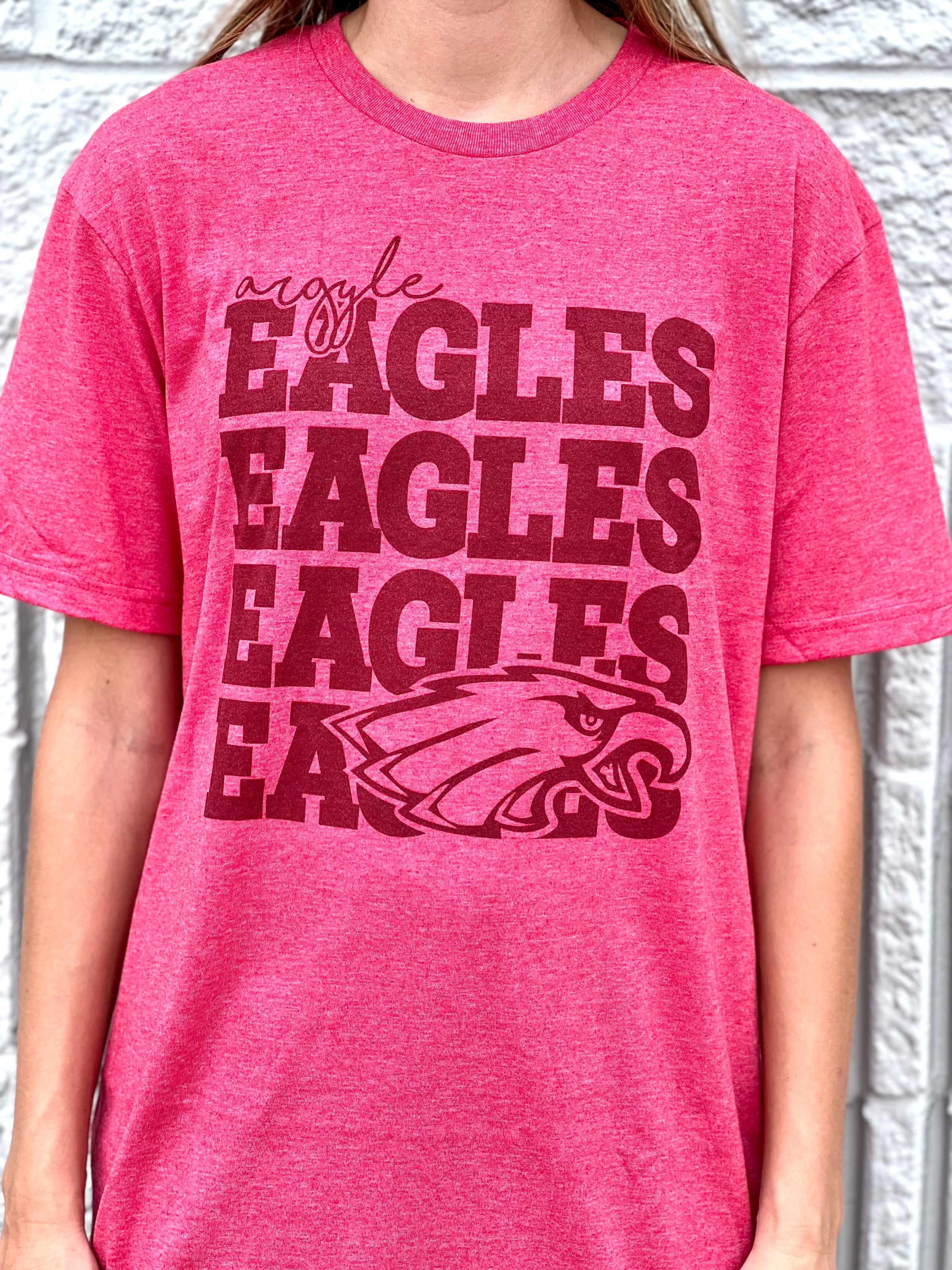 Eagles Red Tone on Tone Tee