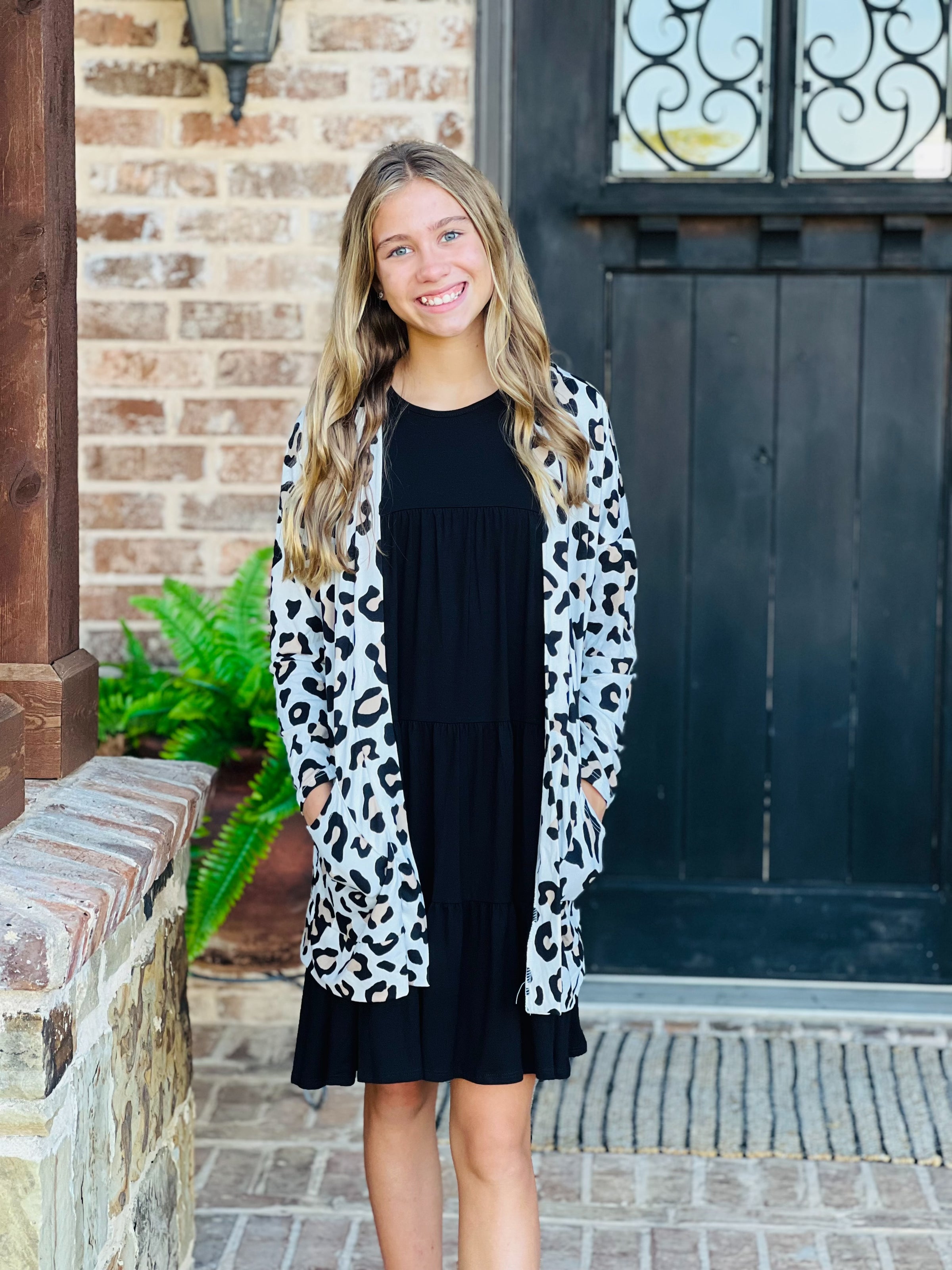 Youth Leopard Cardigan