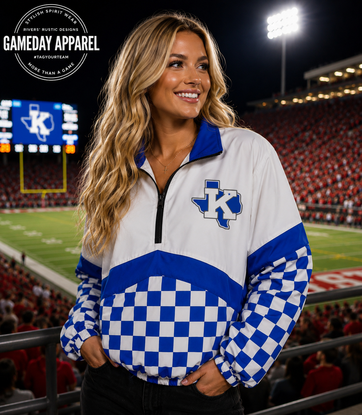 PREORDER | Krum Checkered Scuba Pullover **ETA 4-6weeks
