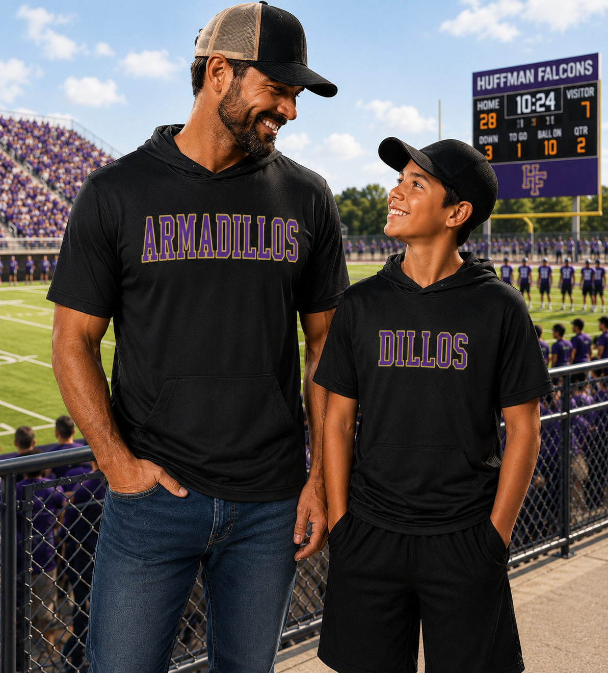PREORDER | Armadillos Block Script Hooded DriFit Tee