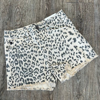 Kancan | Leopard Distressed Shorts