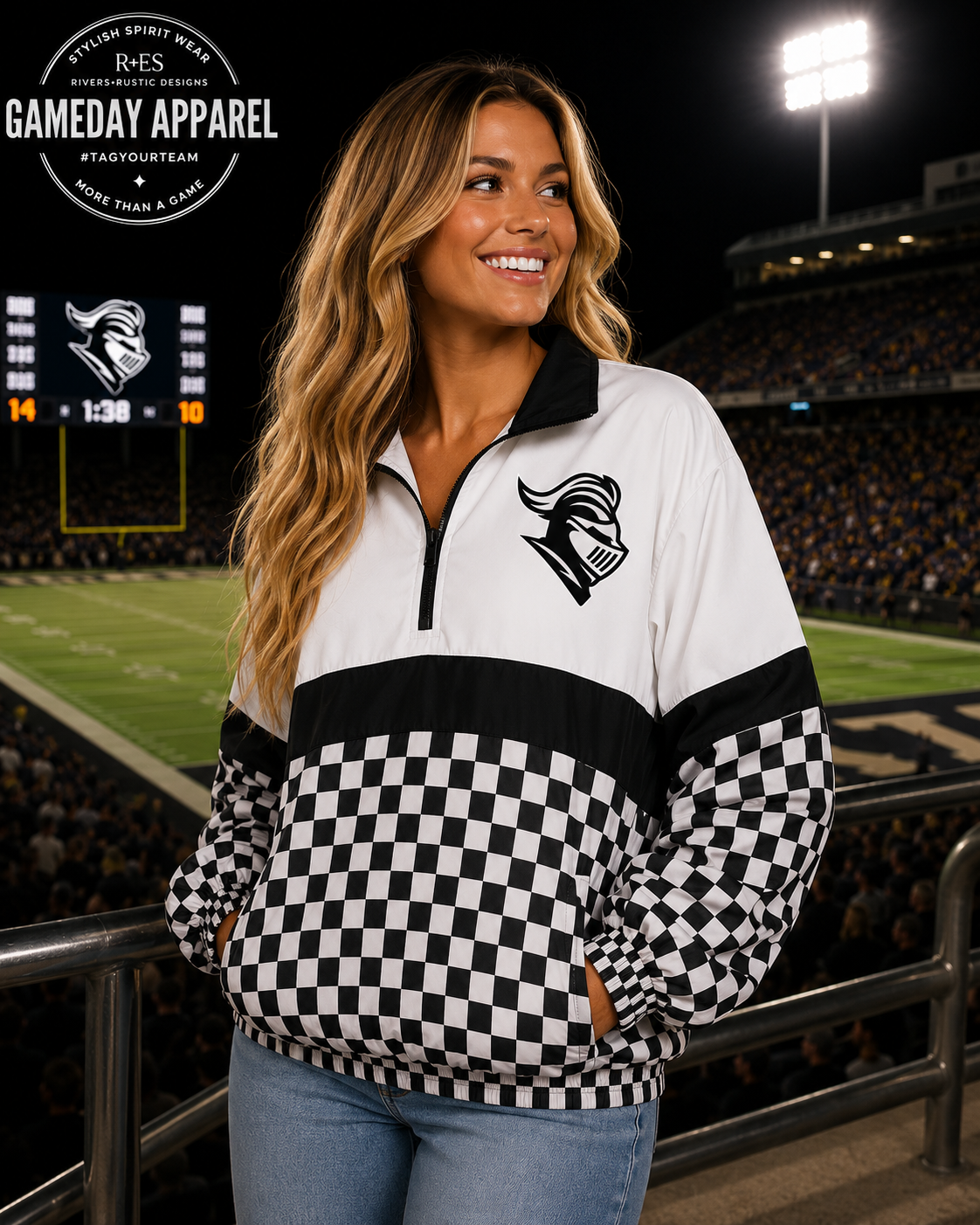 PREORDER | Lindsay Checkered Scuba Pullover **ETA 4-6weeks