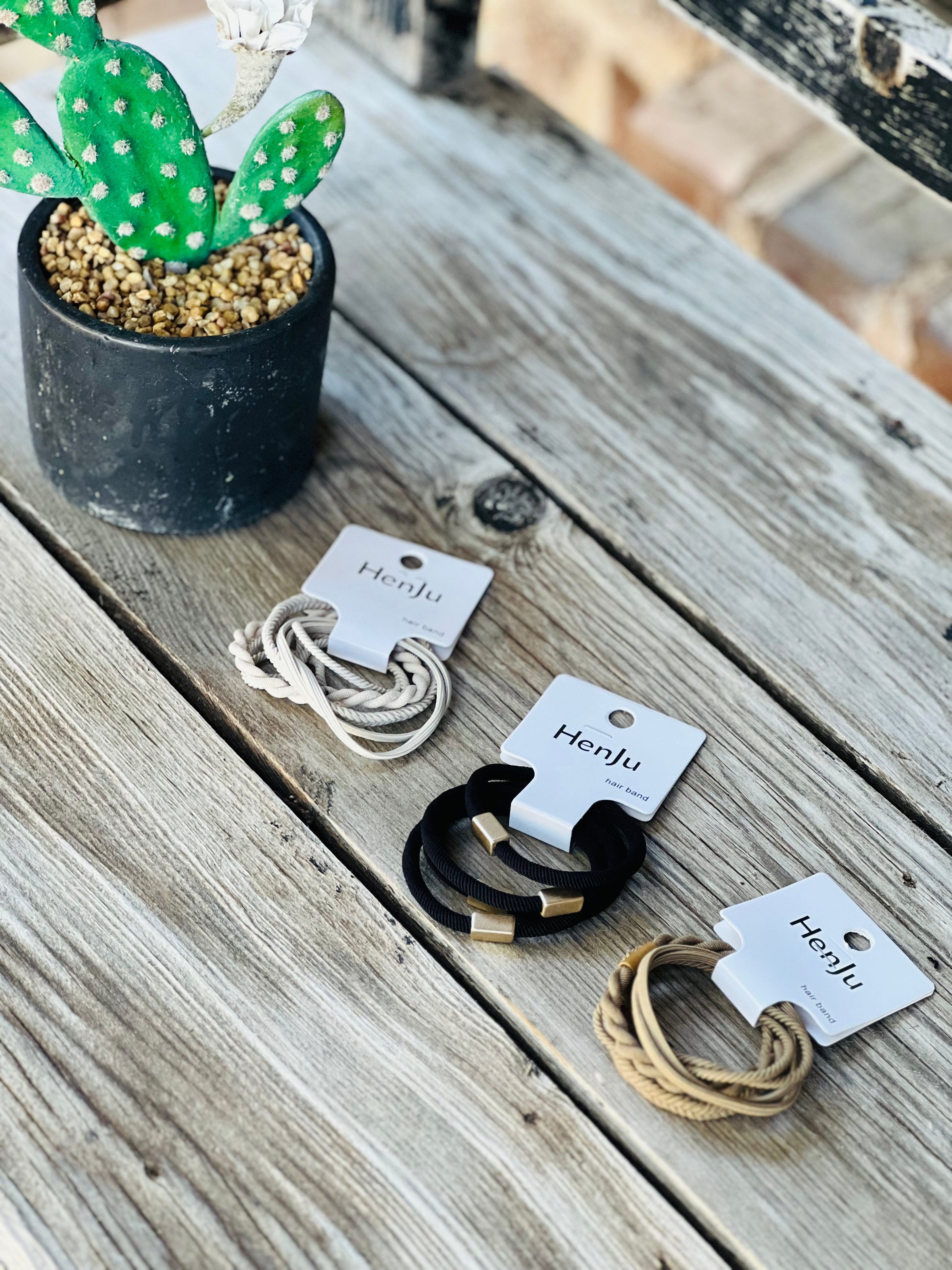 4 Piece Braided Elastic Hair Tie Set