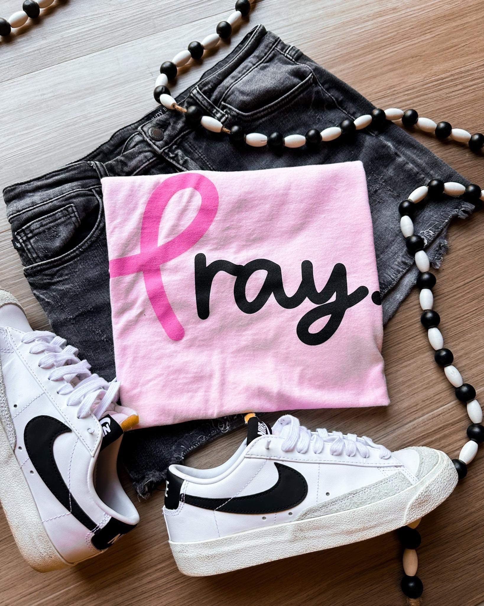 Pink Pray Ribbon Tee