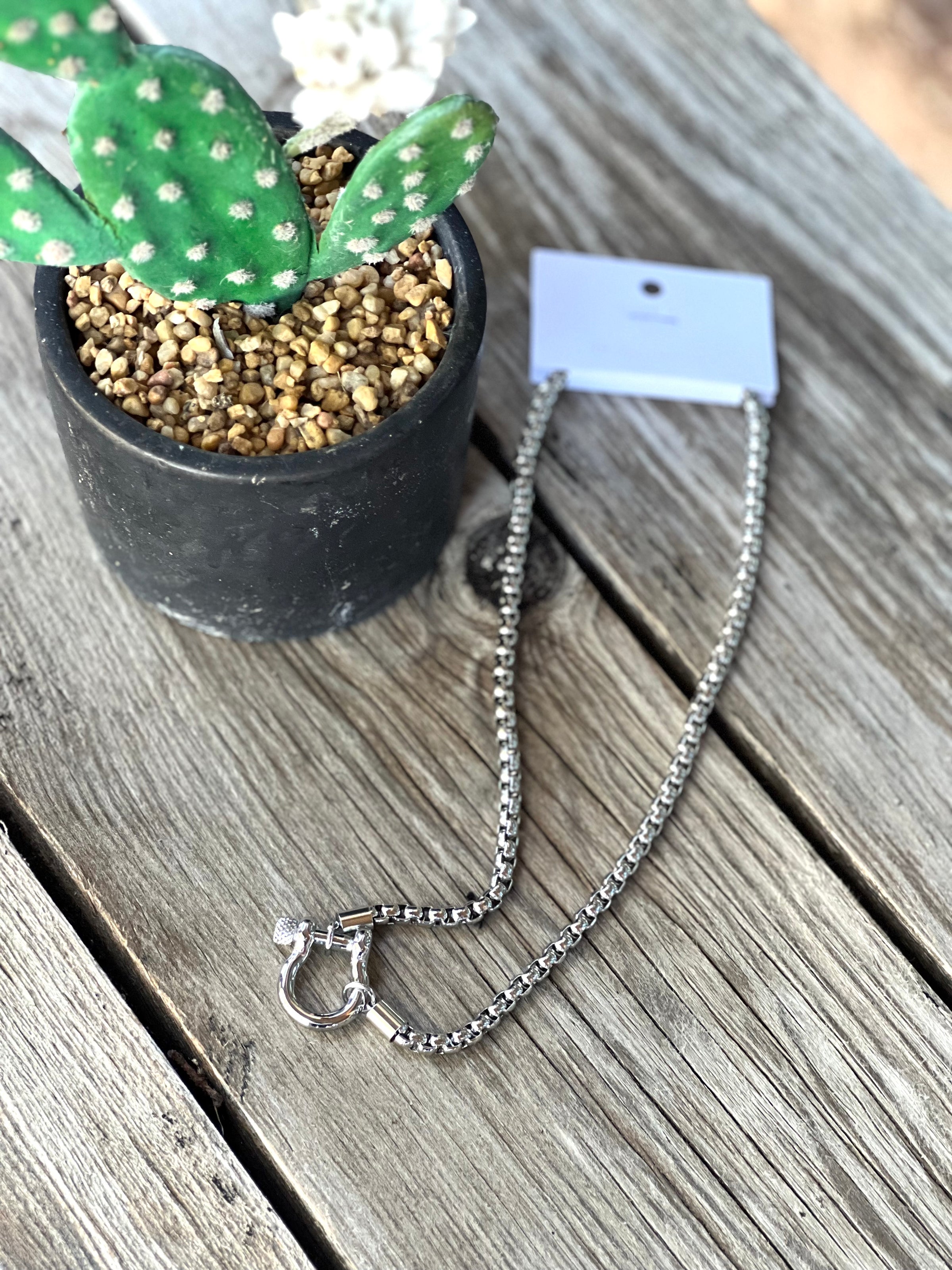 Lucky Me Horseshoe Toggle Necklace