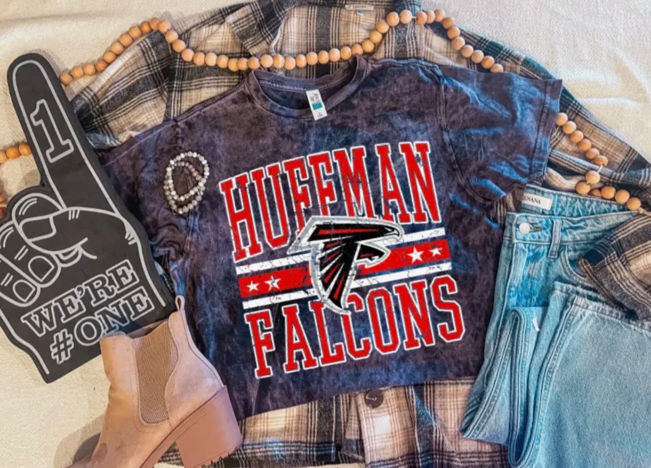 PREORDER | Huffman Falcons Acid Wash Tee