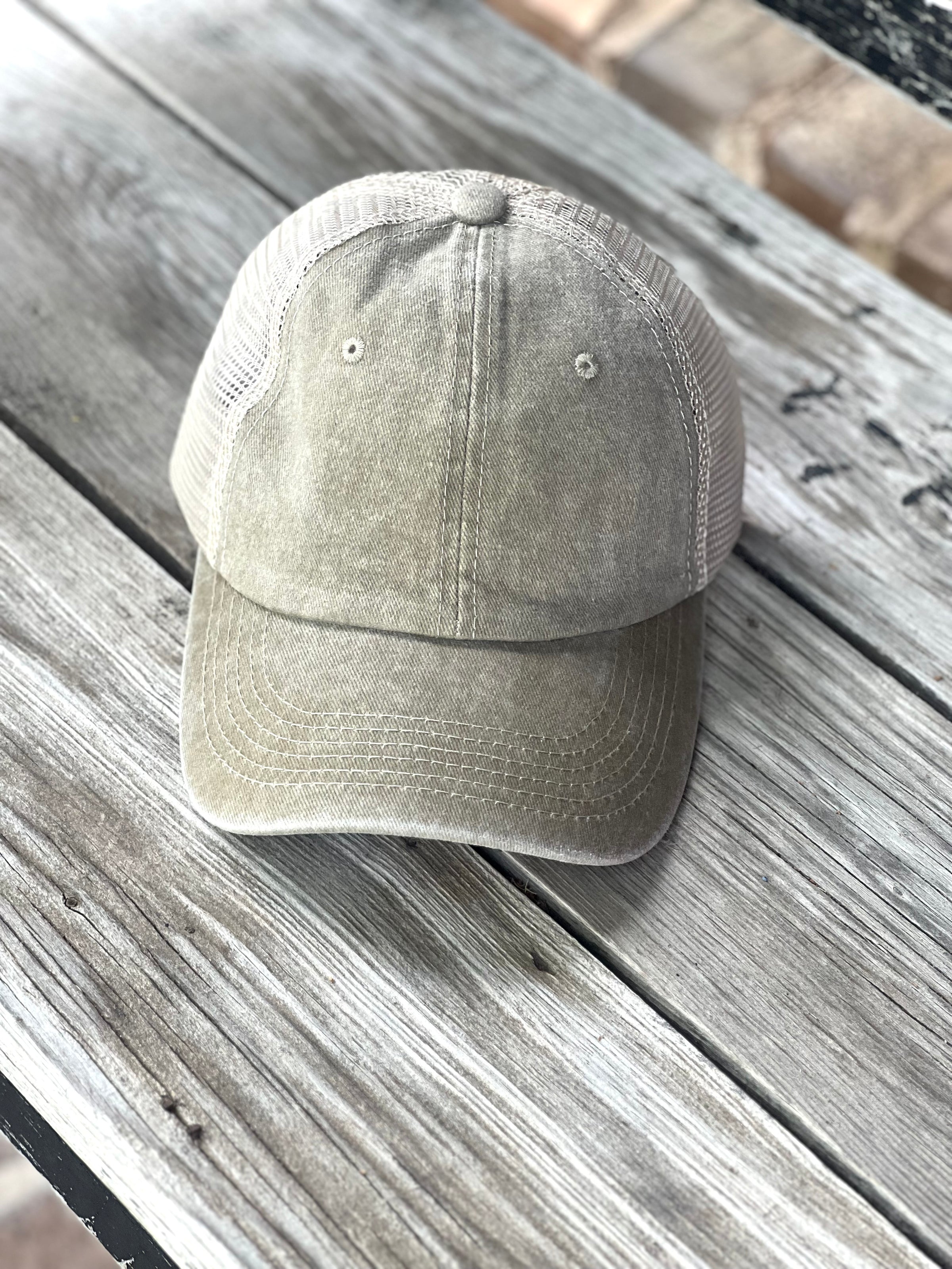 Day Break Mocha & Tan Vintage Wash Hat