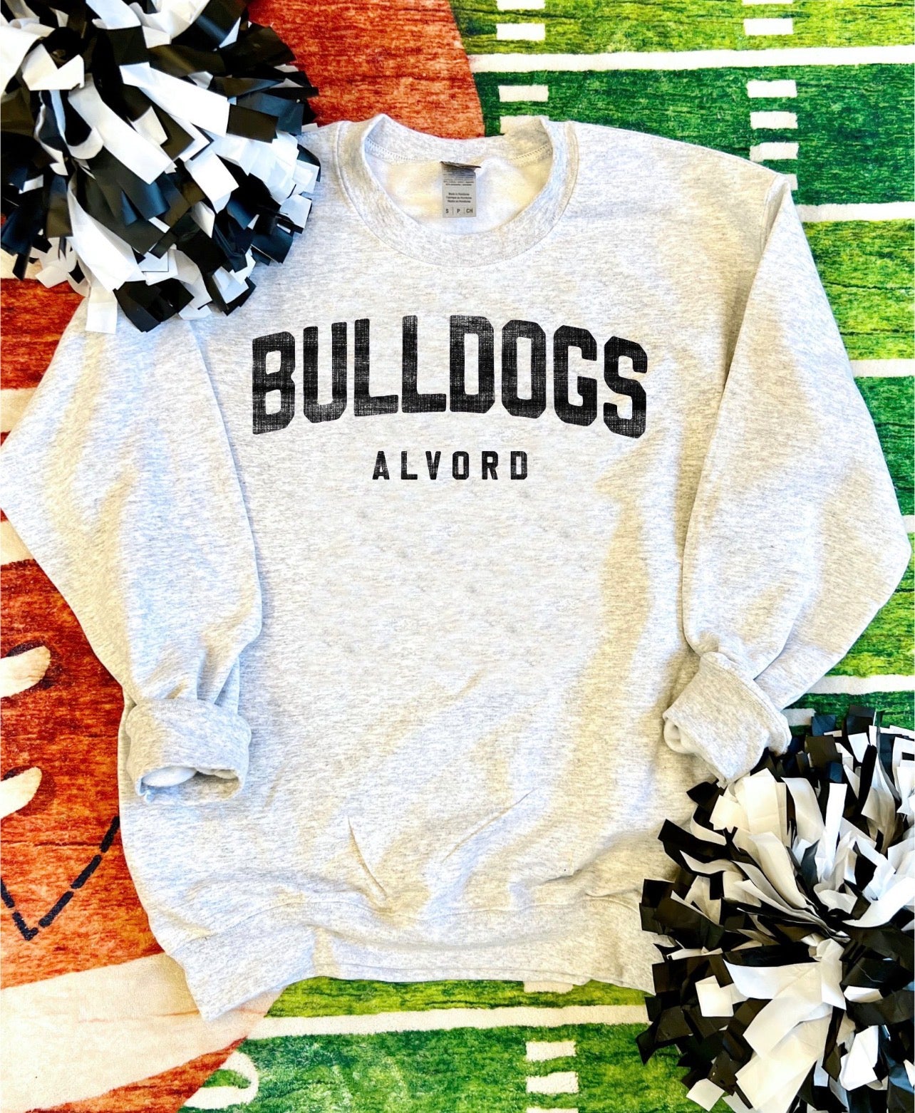 Alvord Bulldogs Distressed Mascot Sweatshirt