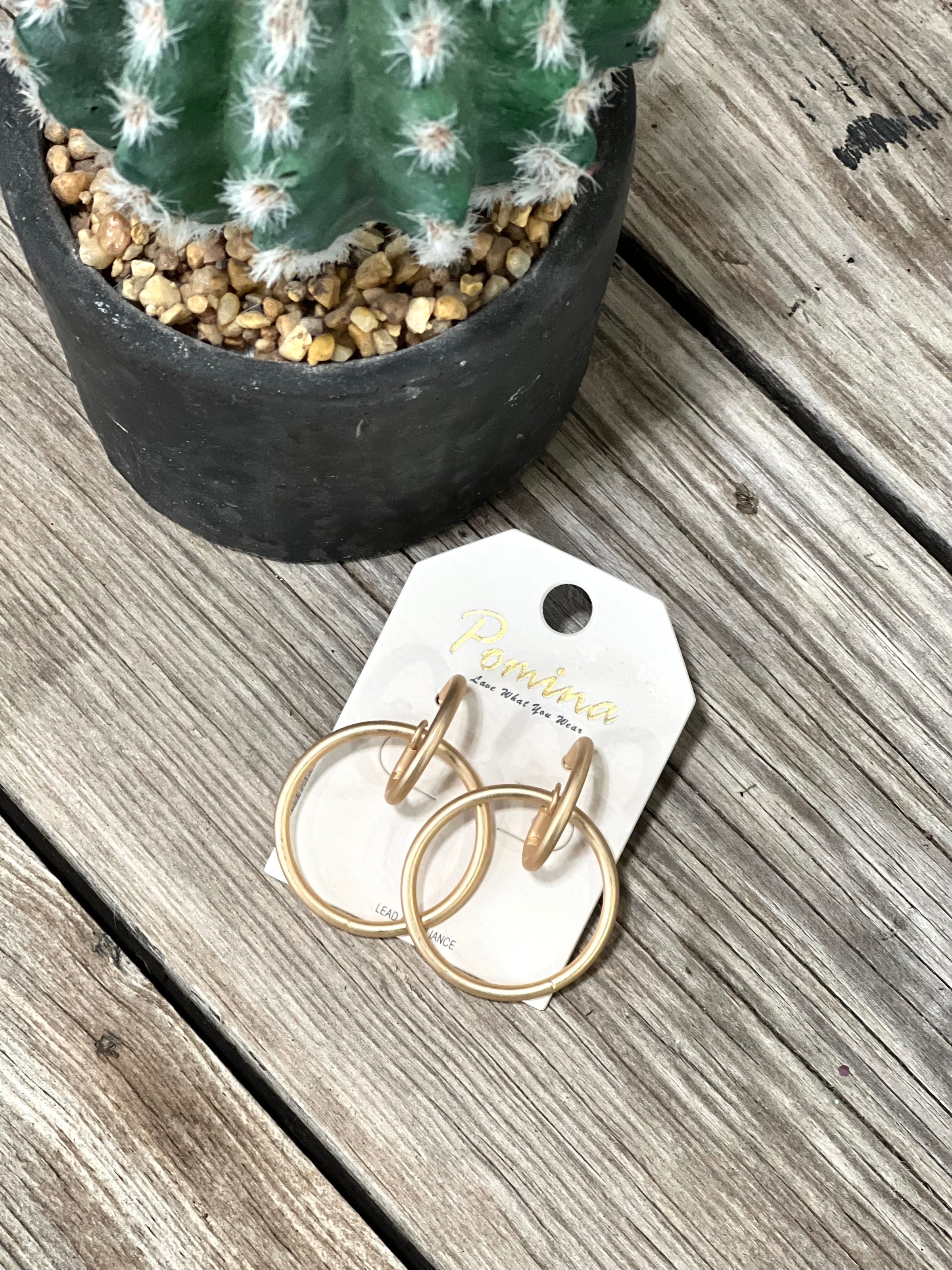 Double Matte Hoop Earrings