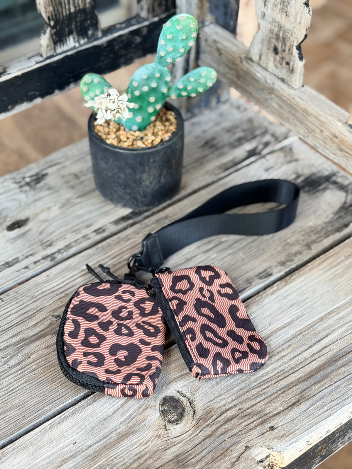 On the Go Double Wallet Wristlet