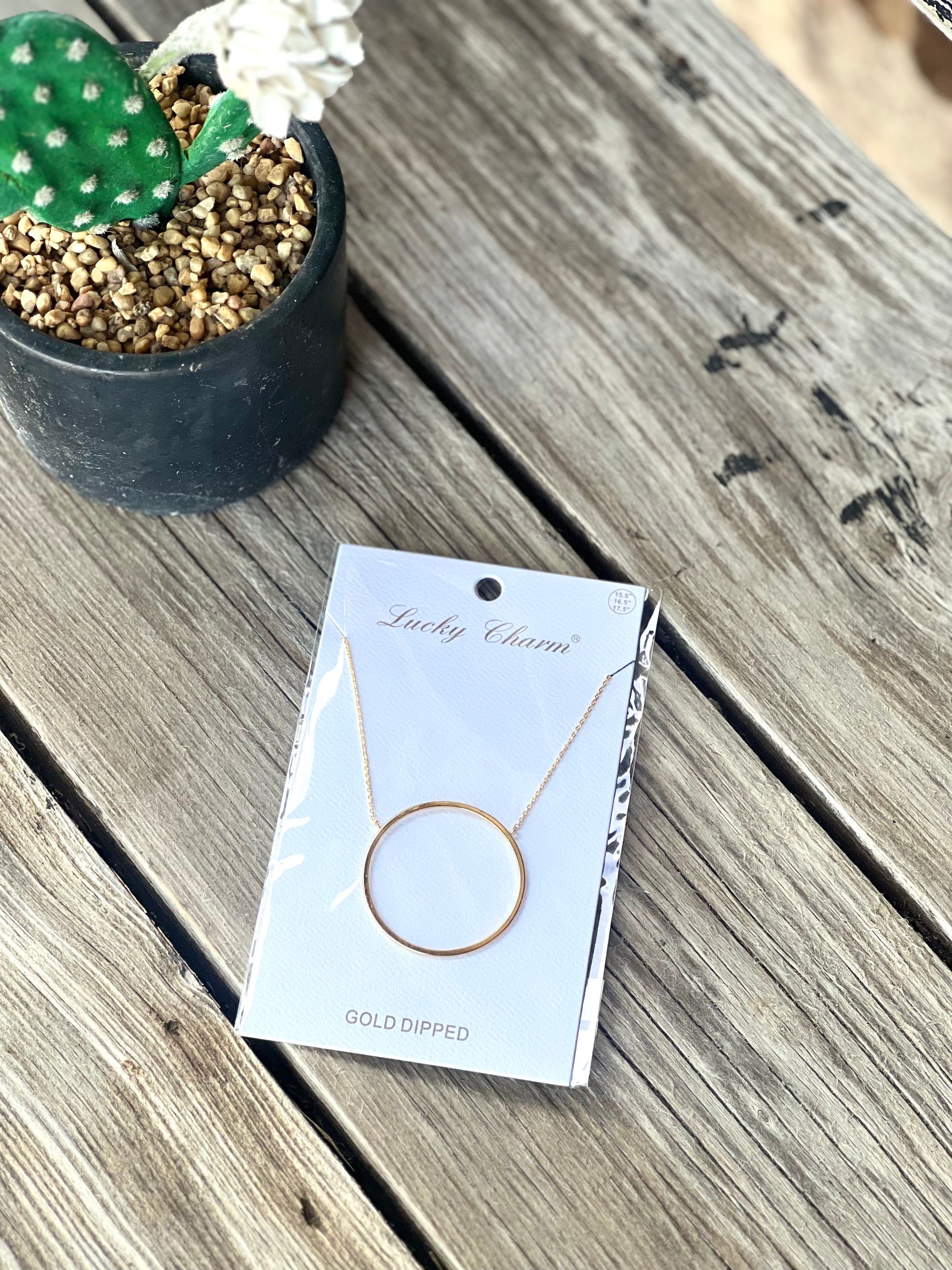 Large Circle Pendant Necklace