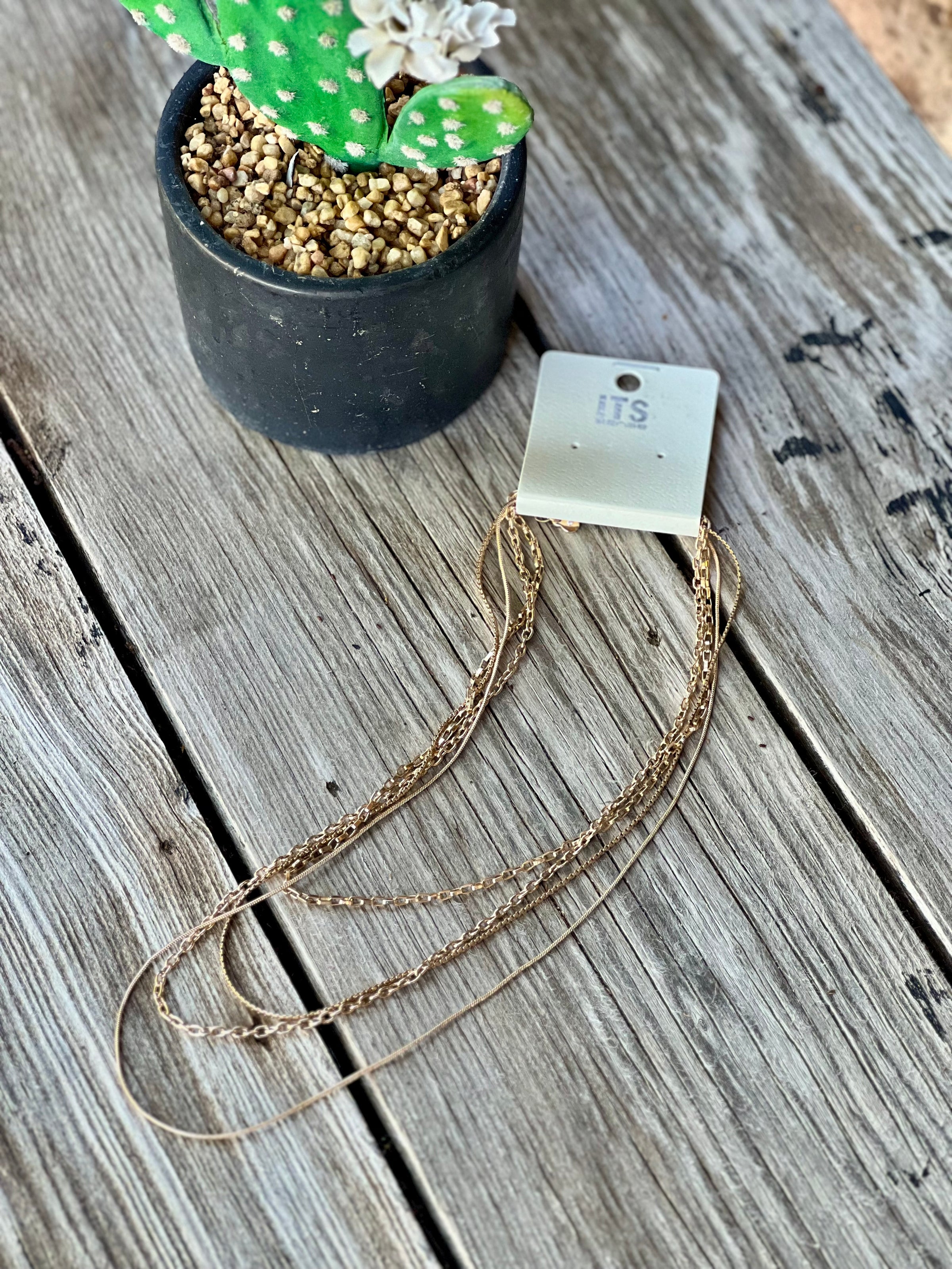 Casey Gold Mixed Layered Necklace