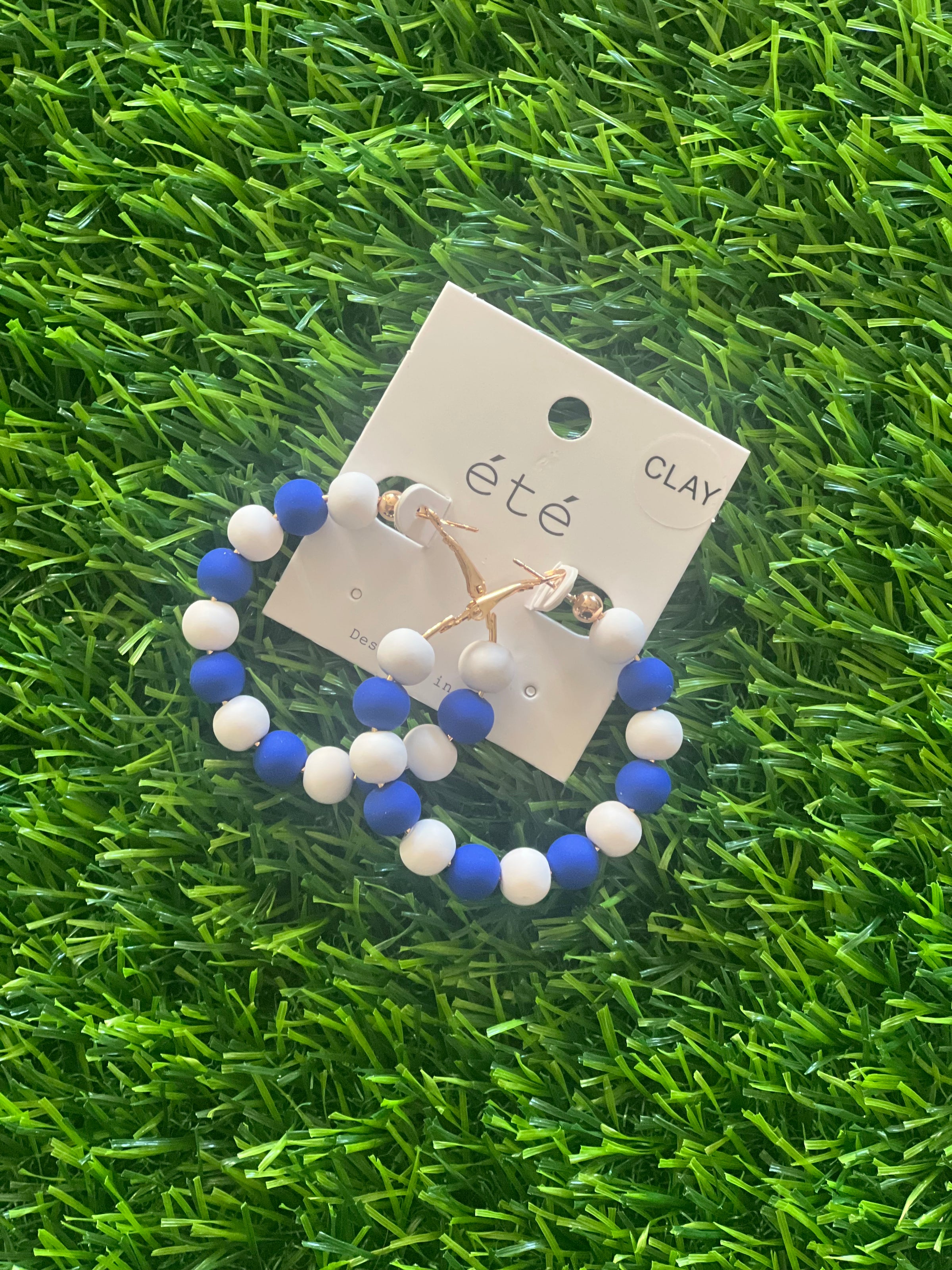 Royal & White 2.5” Matte Clay Ball Hoops