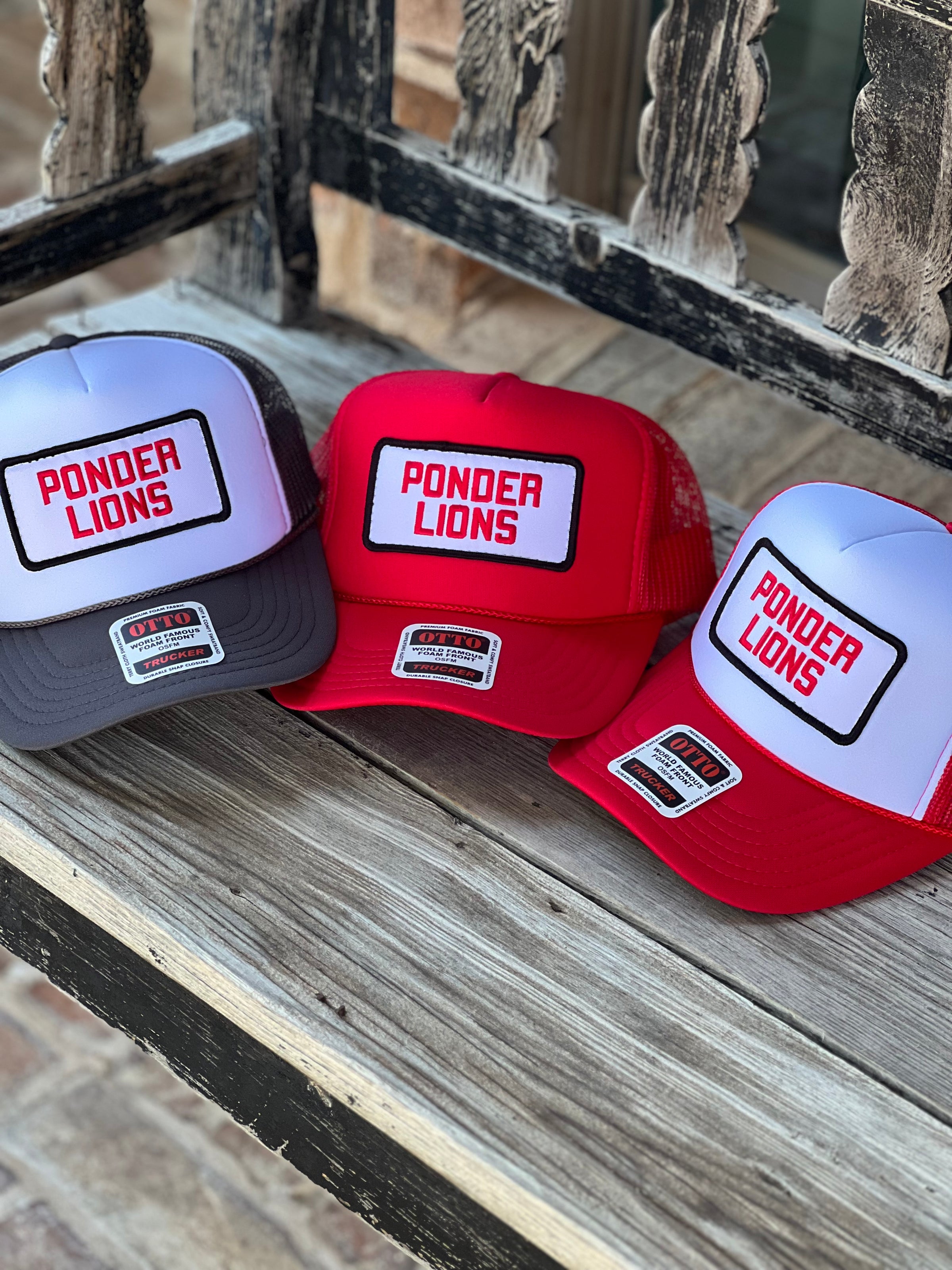 Foam Ponder Lions Embroidered Patch Hats