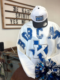 Krum Bobcats Distressed Crossbody Sweatshirt