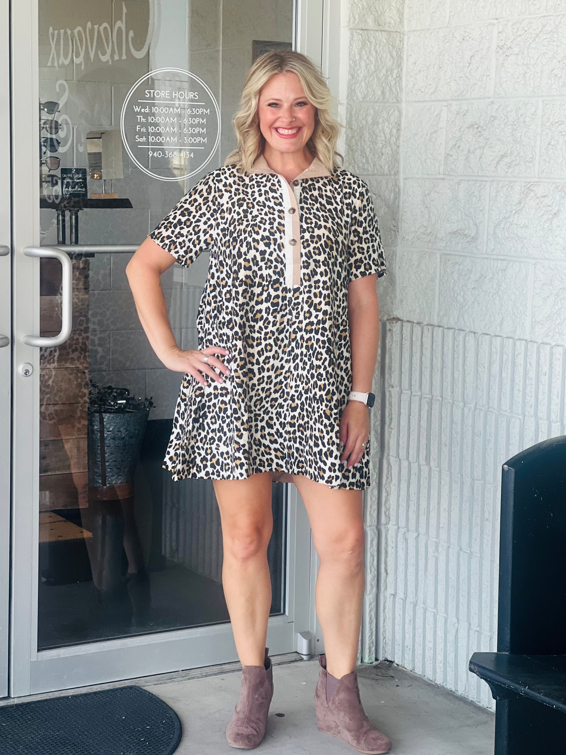Wild About You Leopard Dress