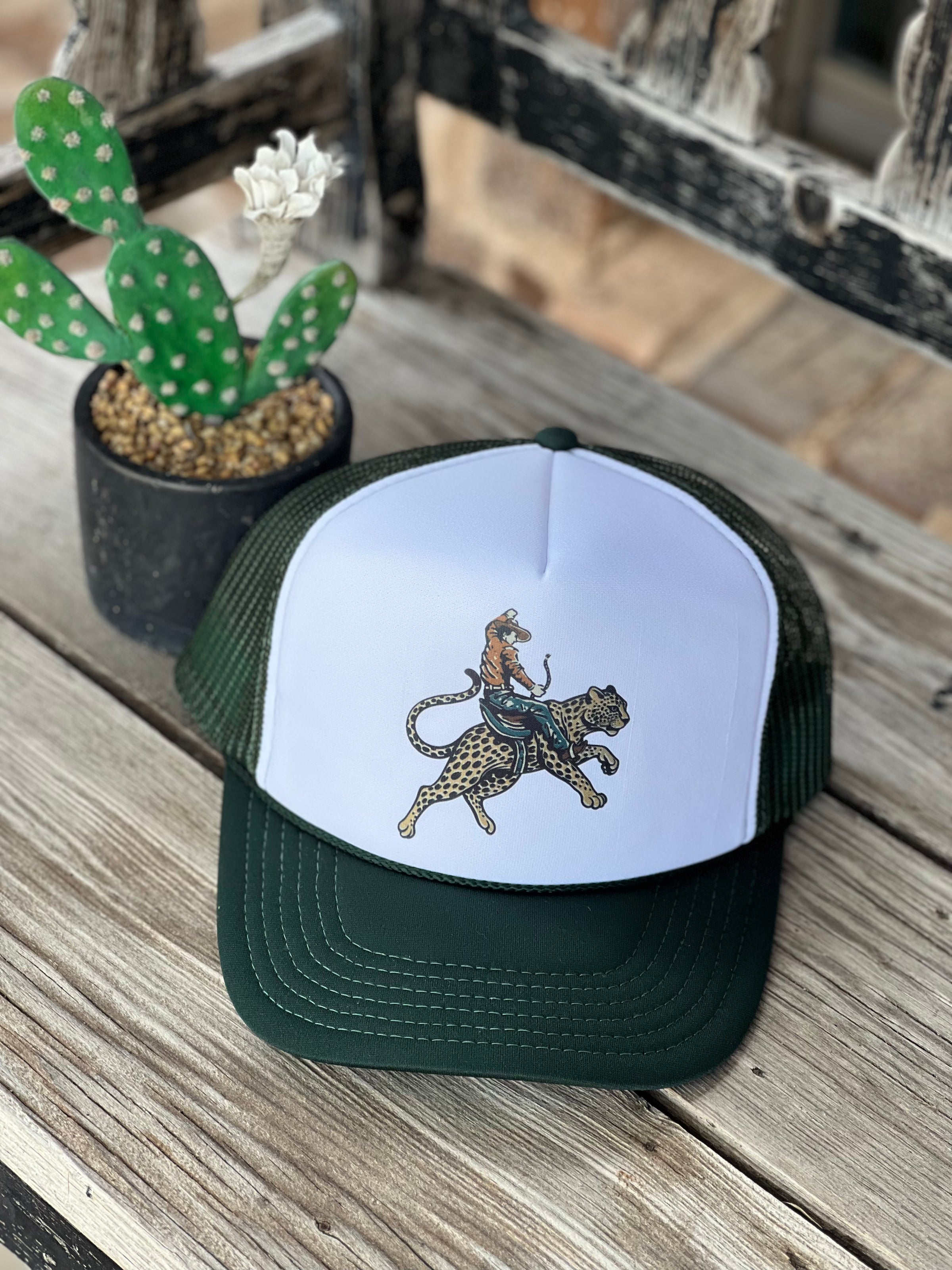 Leopard Bronc Rider Foam Hat