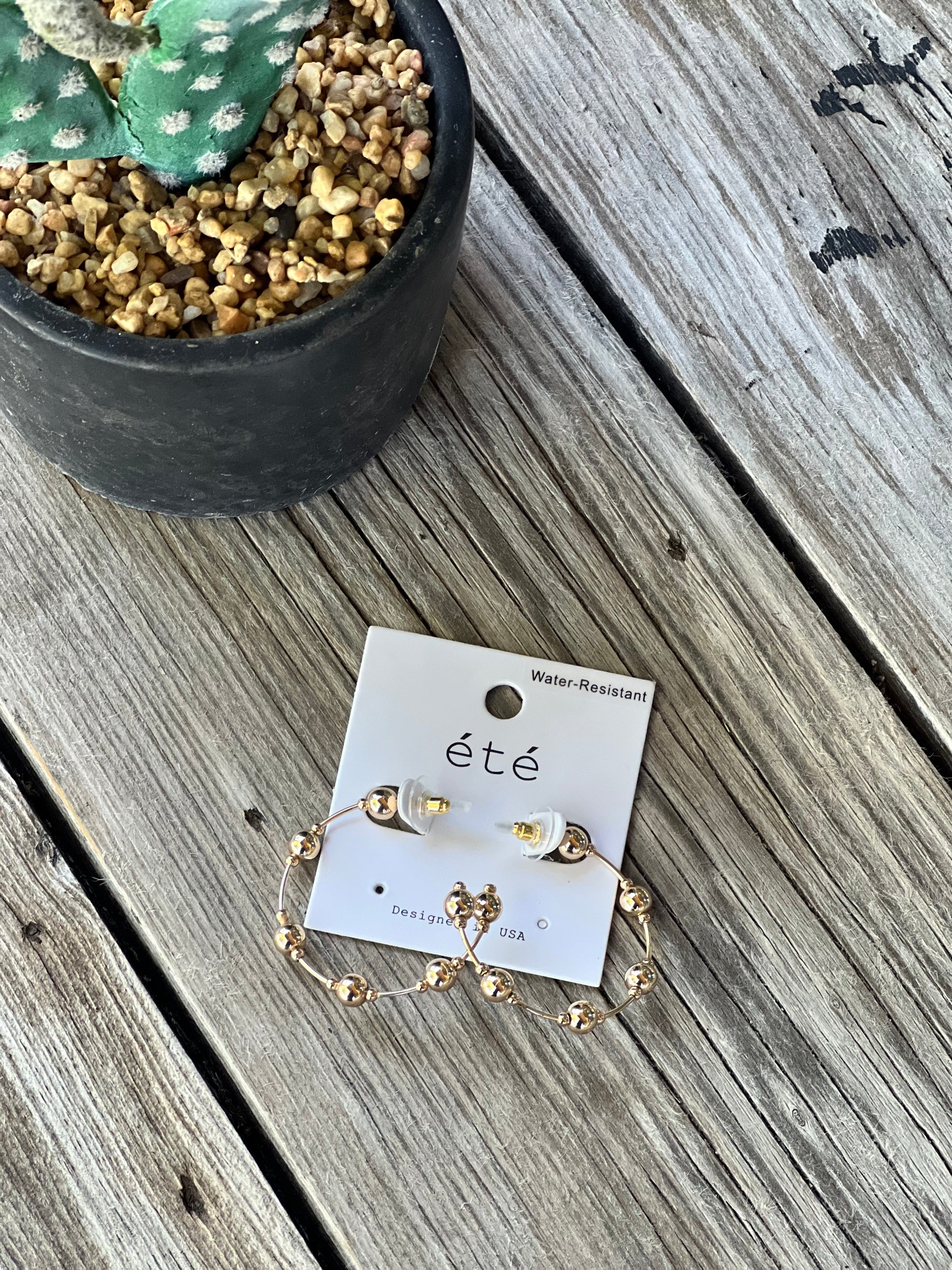 Ball Ridge Hoop Earrings
