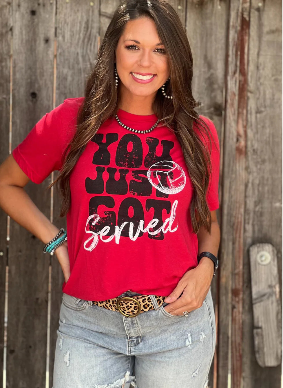 Red You Just Got Served Tee