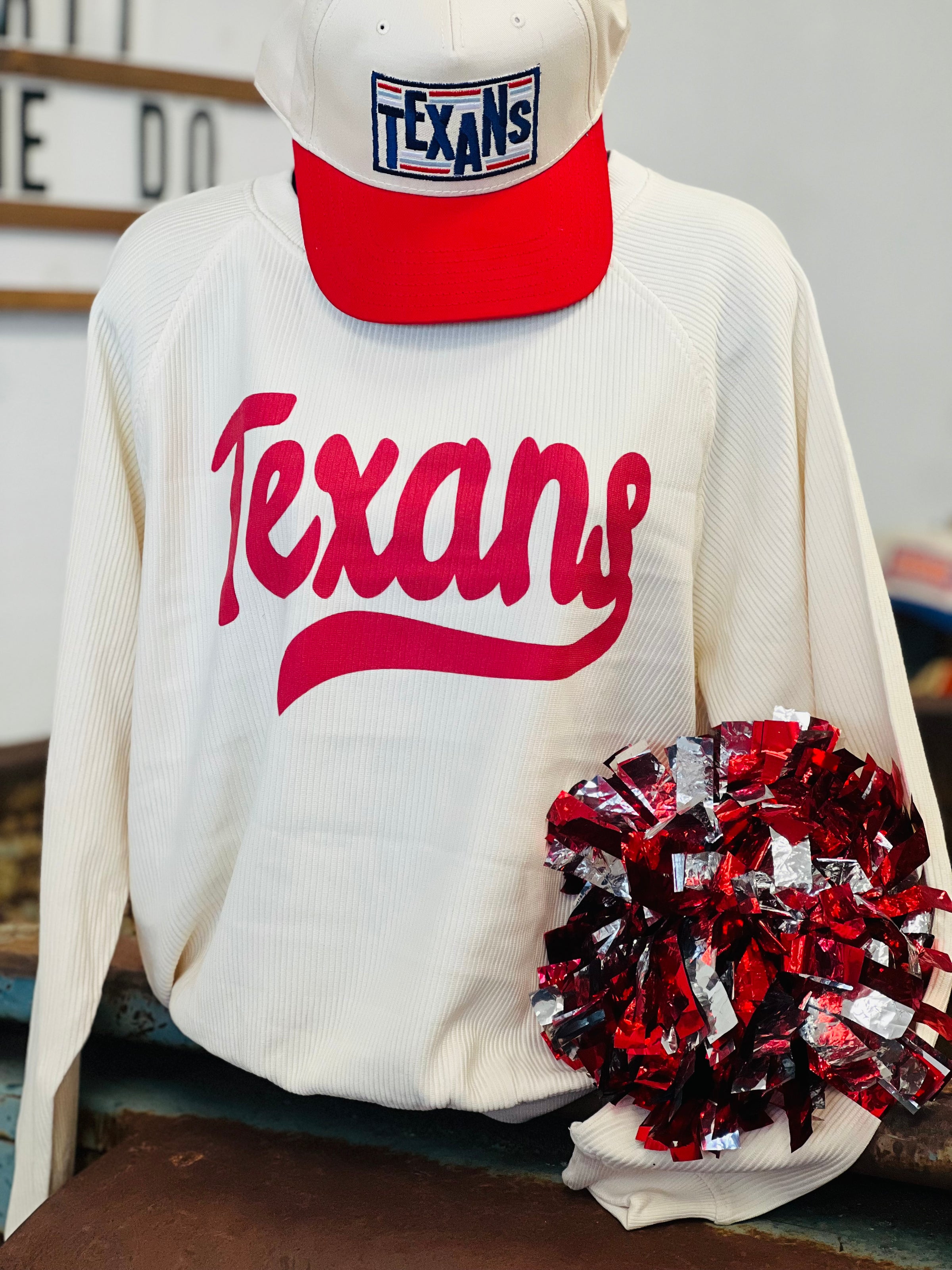 Corded Texans Pullover