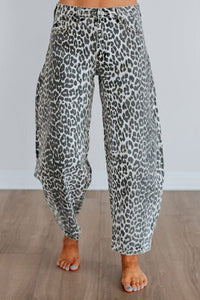 KanCan | Leopard Barrel Jeans
