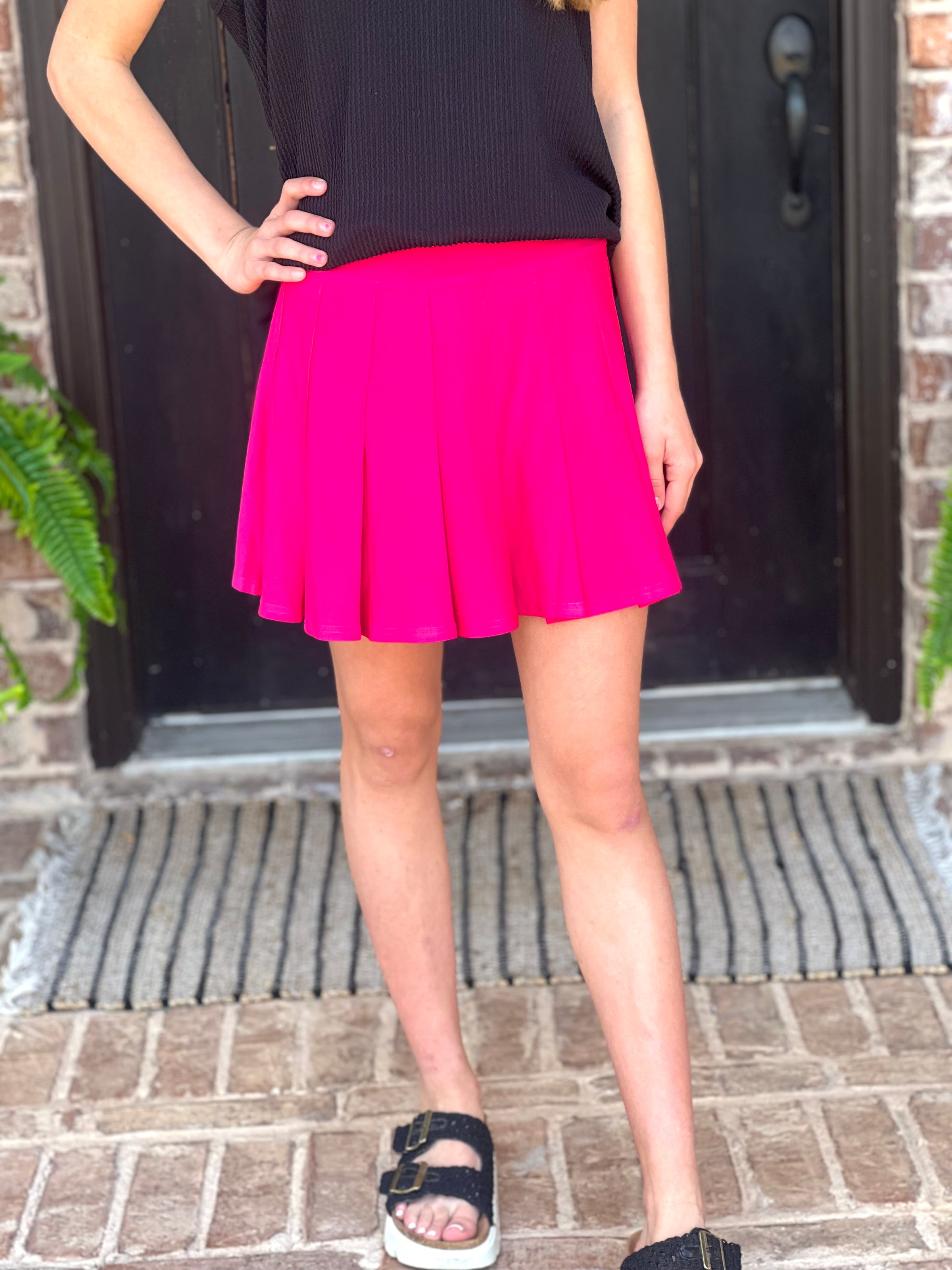 Hot Pink Activewear Skort