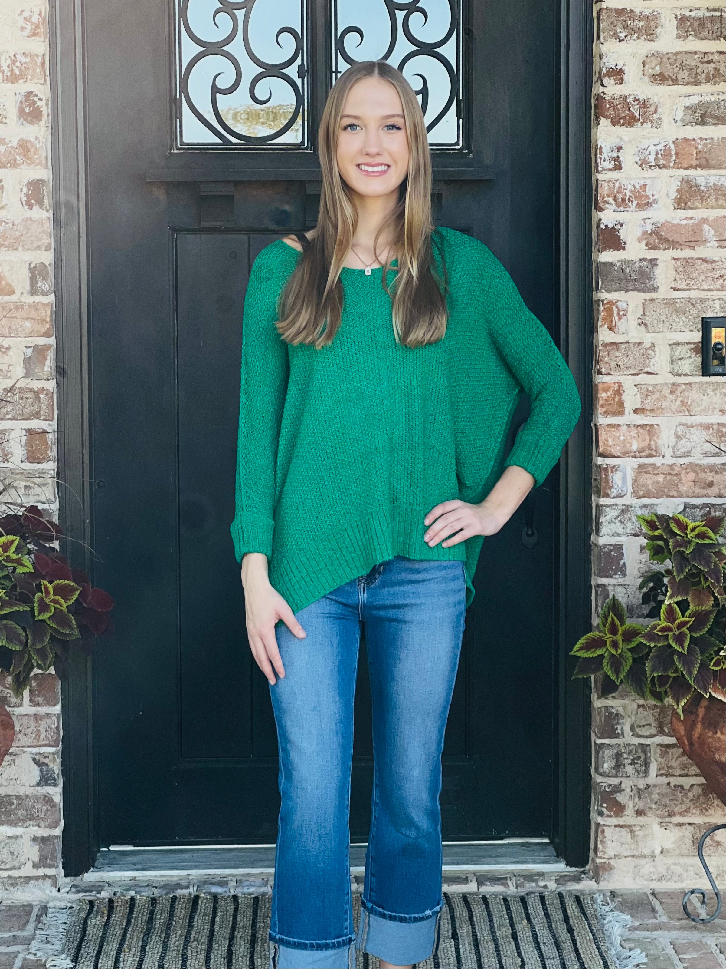 Giselle Green Knit Sweater